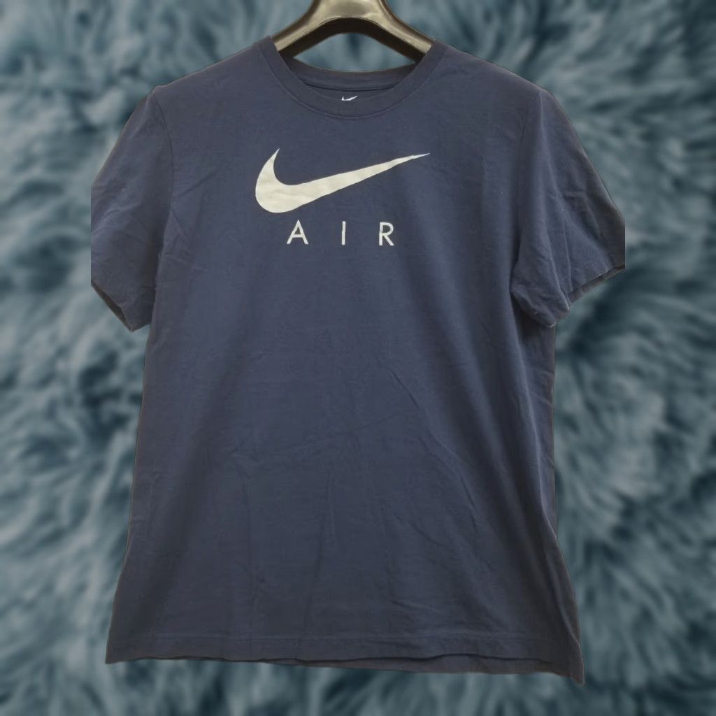 Nike Nike Shirt Mens Large Blue Logo Short Sleeve Crew Neck T-Shirt Casual Swoosh Air Preppy Regular Size US L / EU 52-54 / 3 - 1 Thumbnail