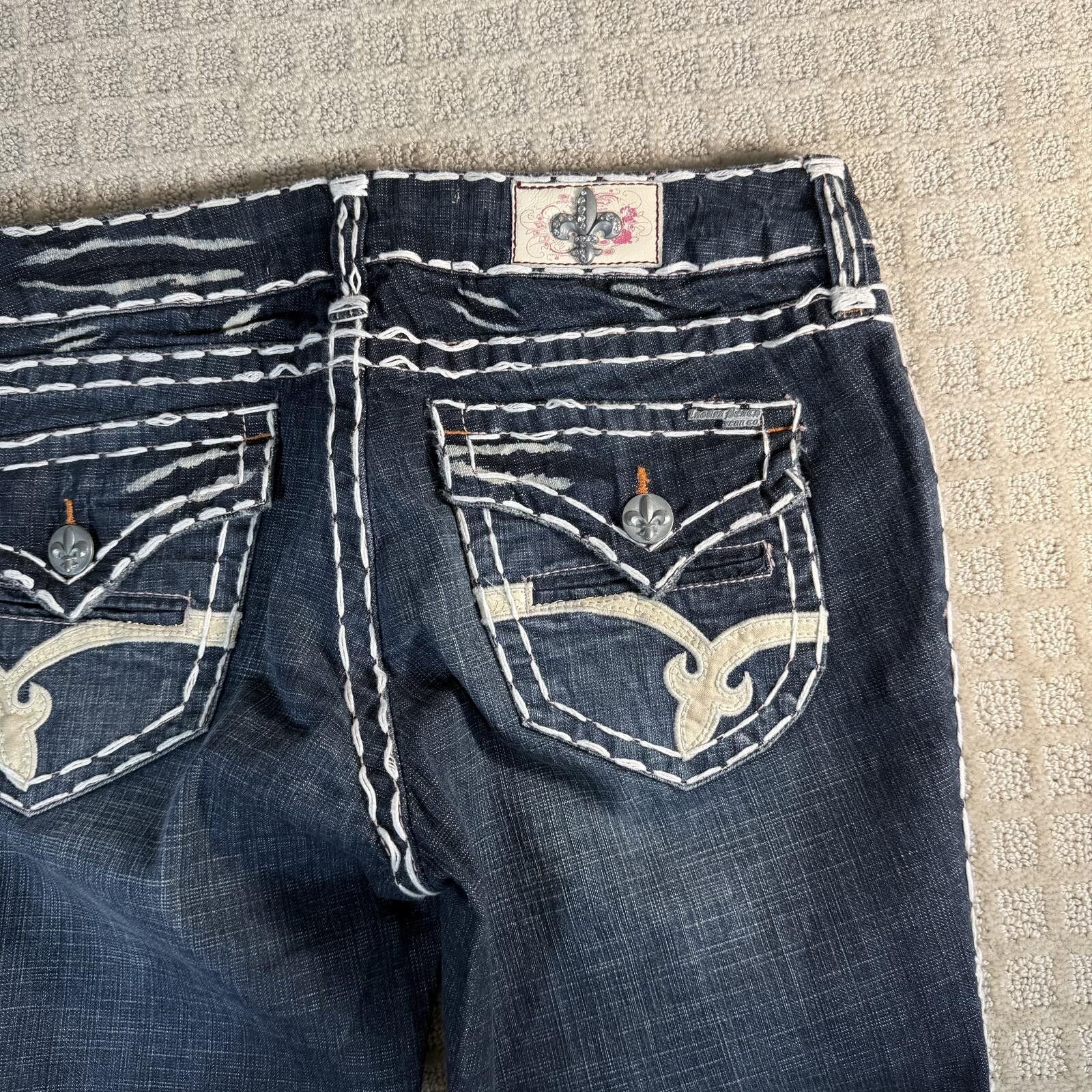 Other Laguna Beach Y2K Flare Jeans Made USA Contrast Stitch 32x36 Size 32" / US 10 / IT 46 - 8 Thumbnail