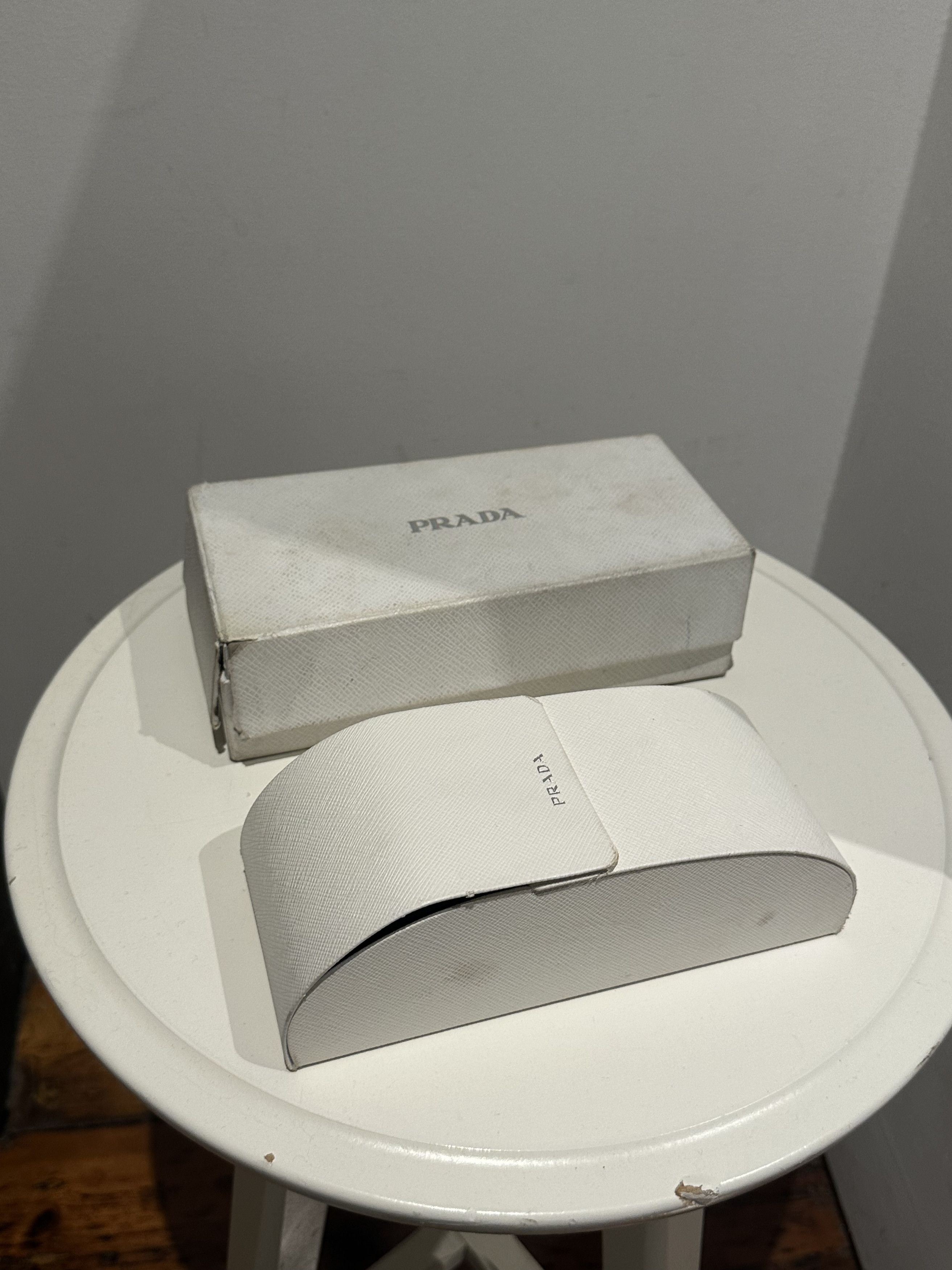 Prada Prada Rectangular Sunglasses - Opalescent White Chrome Size ONE SIZE - 7 Thumbnail