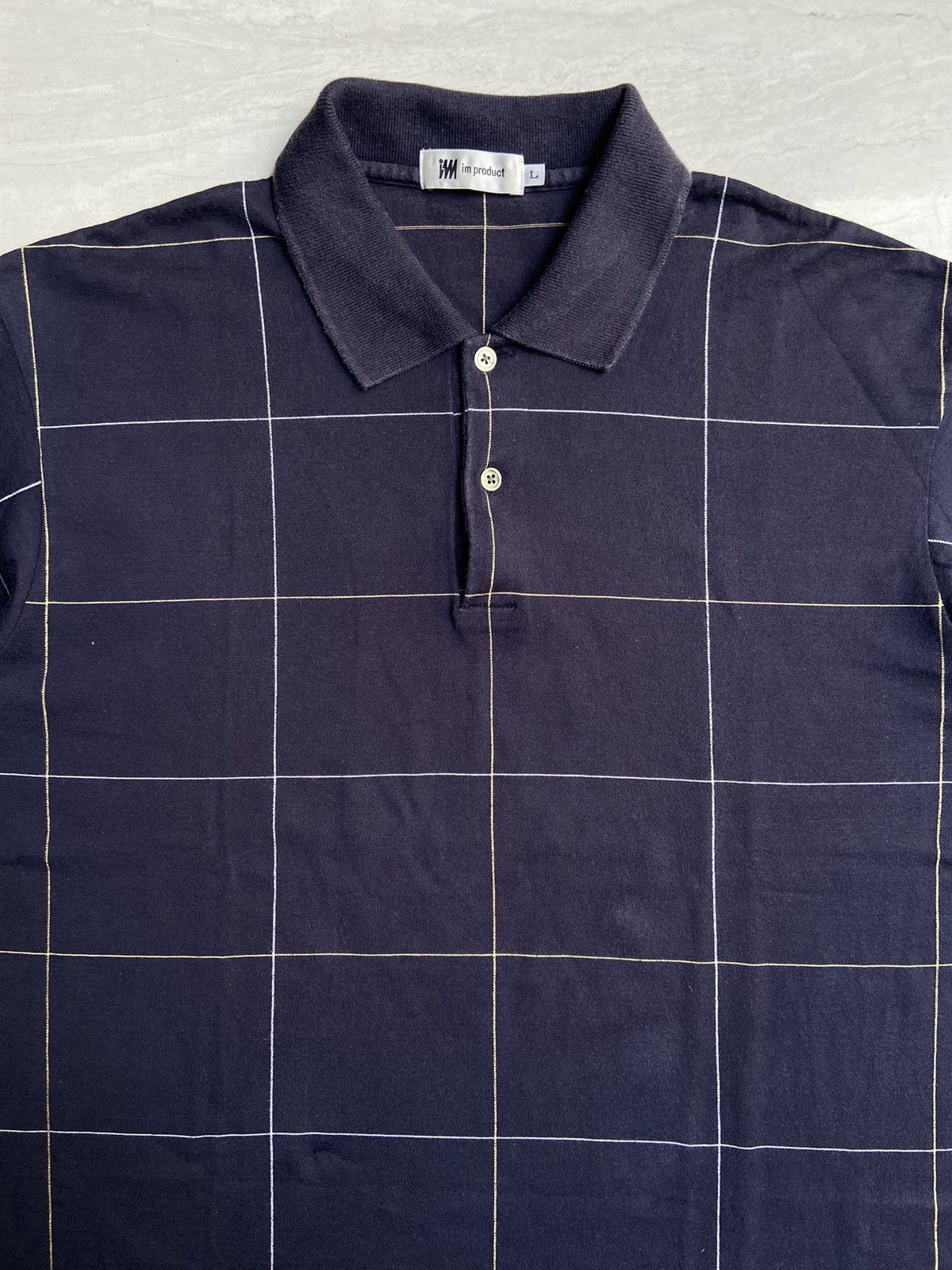 Issey Miyake IM PRODUCT Navy Plaid T-Shirt Size US M / EU 48-50 / 2 - 4 Thumbnail
