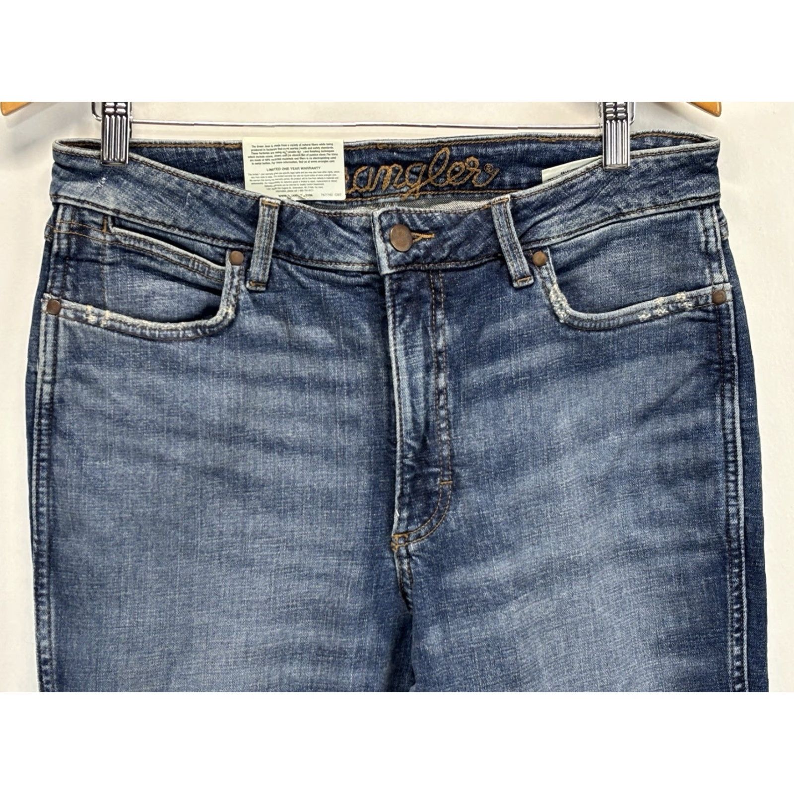 Wrangler Wrangler Retro High Rise Trumpet Flare Denim Jeans Womens 31x32 Bell Bottom Blue Vintage? No, Vintage: No. Size 24" / US 00 / IT 34 - 2 Thumbnail
