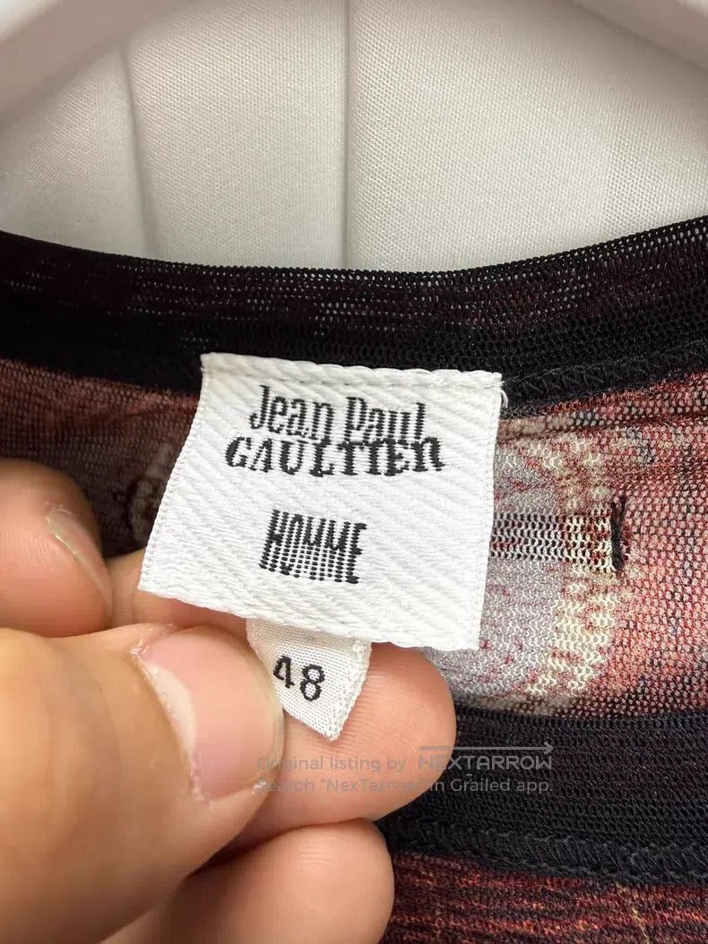 Jean Paul Gaultier Jean Paul Gaultier Mesh long sleeve blouse with intricate Size L / US 10 / IT 46 - 4 Thumbnail