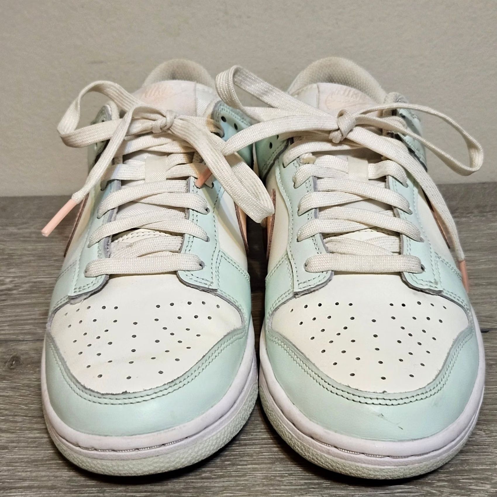 Nike Nike Women's 8.5 Dunk Low Barely Green Crimson DD1503-104 Size US 9 / IT 39 - 3 Thumbnail
