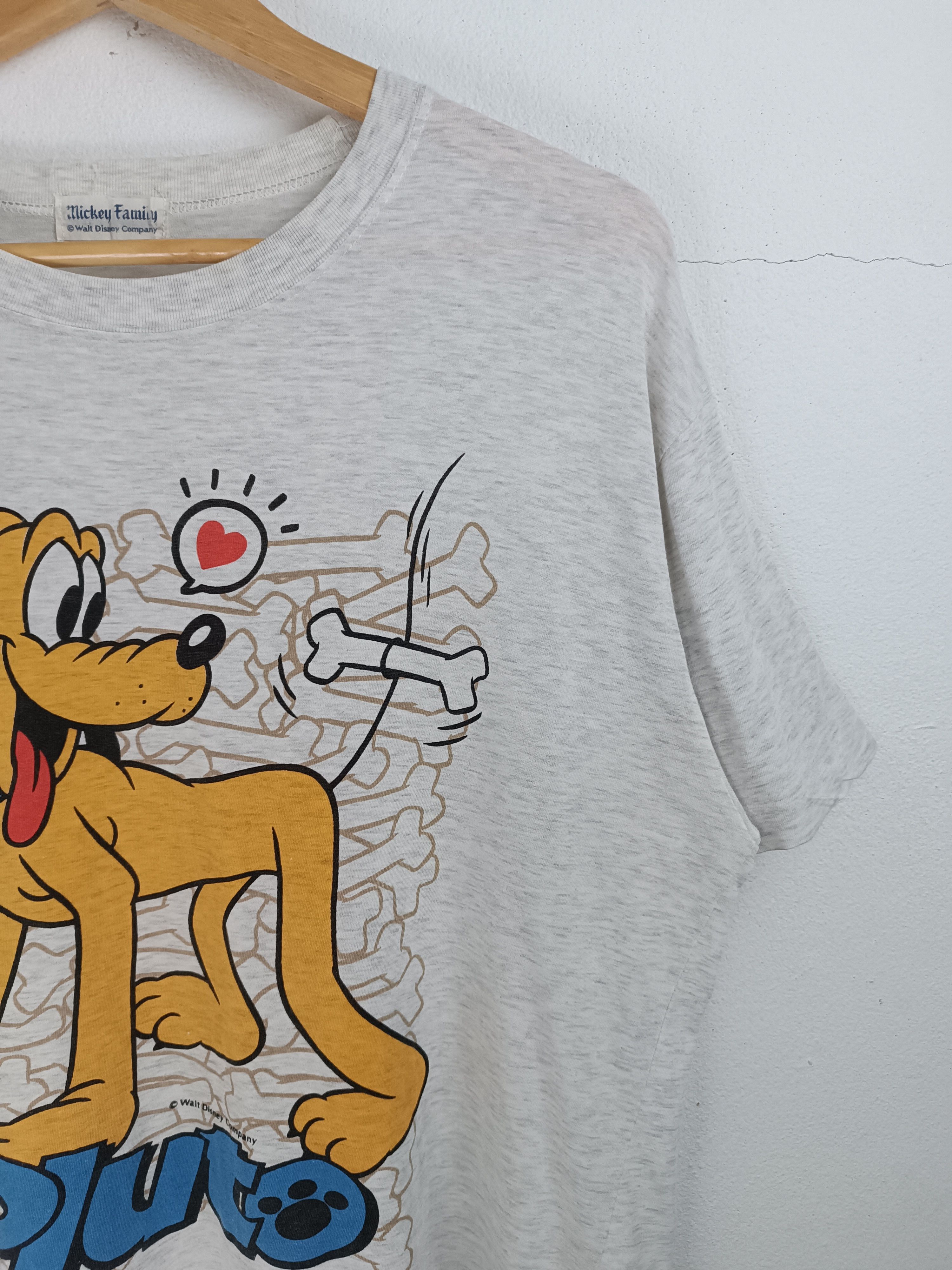 Cartoon Network VINTAGE 90'S PLUTO MICKEY MOUSE TEE VERY RARE goofy minnie Size US L / EU 52-54 / 3 - 9 Thumbnail
