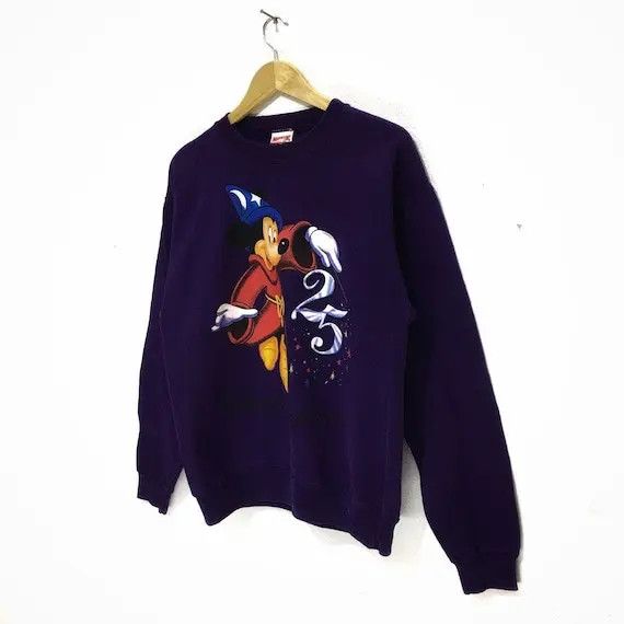 Mickey Mouse × Vintage Vtg MICKEY MOUSE Wizard Sweatshirt Disney Theme Park Size US M / EU 48-50 / 2 - 7 Thumbnail