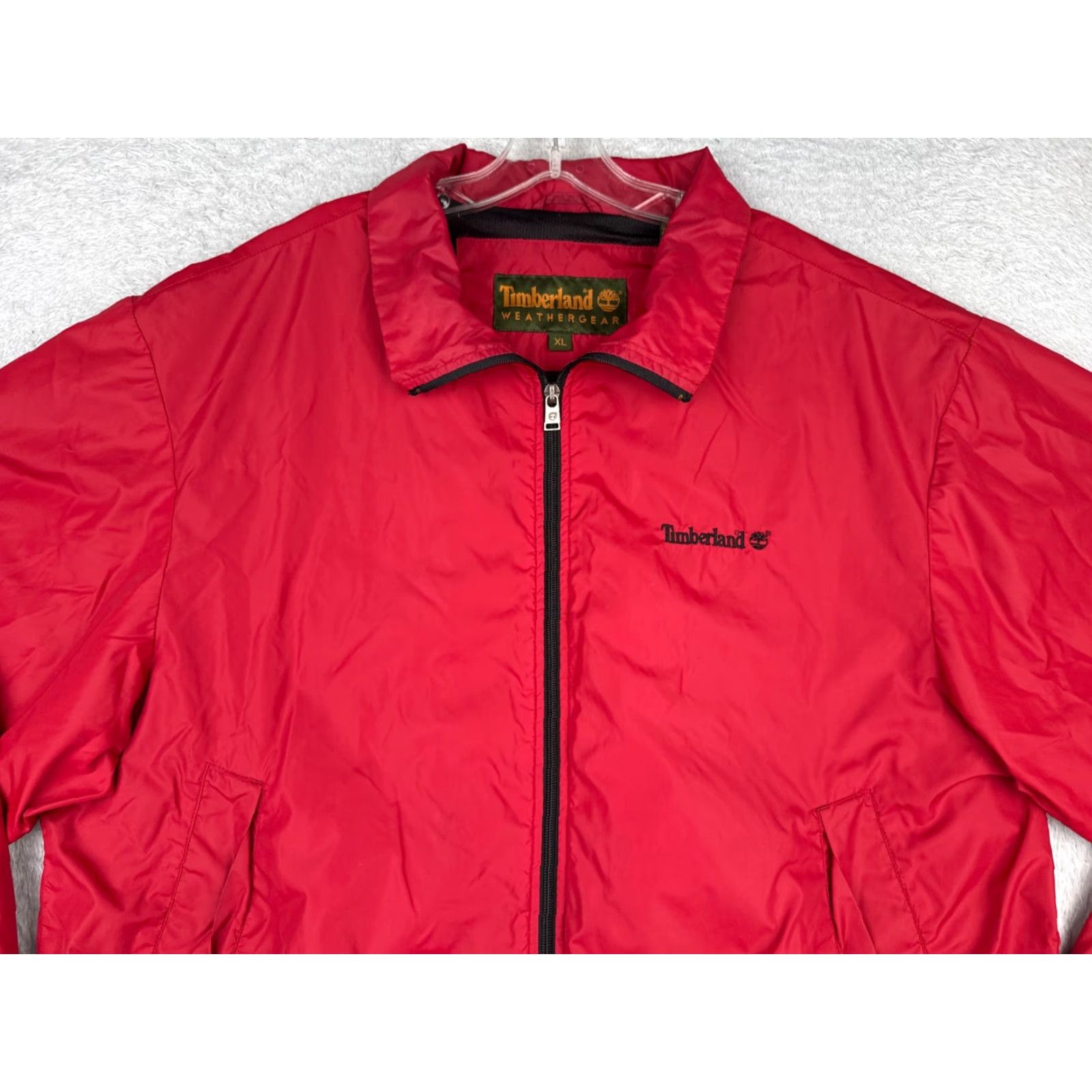 Timberland Timberland Jacket Mens Red Windbreaker Extra Large Full Zip 100% Nylon Shell Size US XL / EU 56 / 4 - 6 Thumbnail