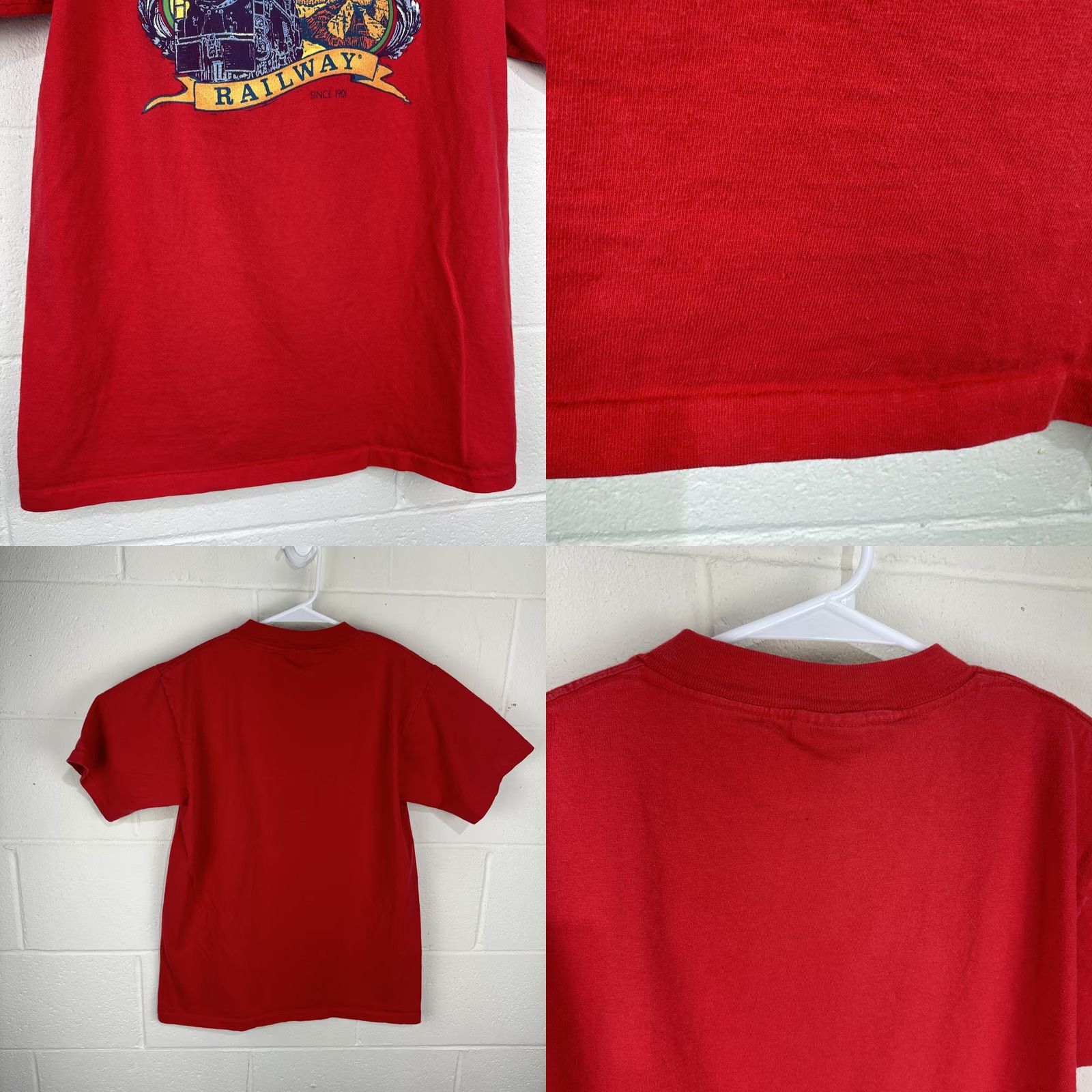 Vintage VINTAGE Grand Canyon Railway T Shirt Large Red Oneita 1901 Train Railroad Men's Size US L / EU 52-54 / 3 - 8 Thumbnail