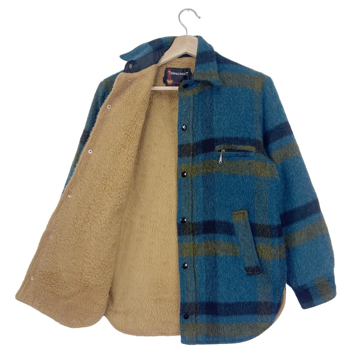 JCPenney × Towncraft × Vintage 70’s Penneys Fleece Lined Wool Plaid Jacket Size US M / EU 48-50 / 2 - 1 Thumbnail