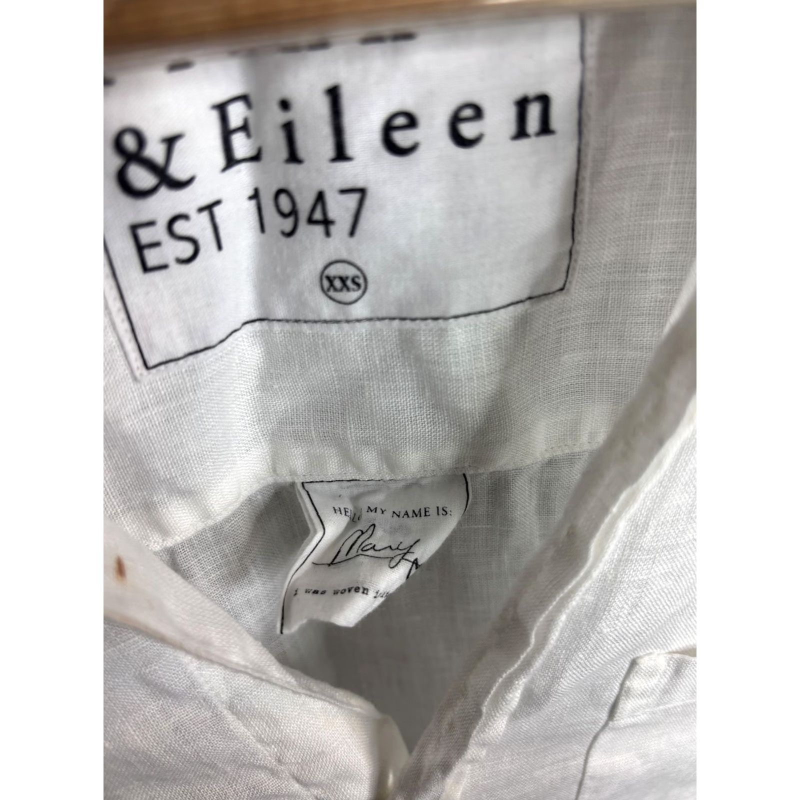Frank & Eileen VINTAGE? No. Frank & Eileen Shirt Womens XXS White Button-Up Tunic Lightweight Size XXS / US 00 / IT 34 - 4 Thumbnail