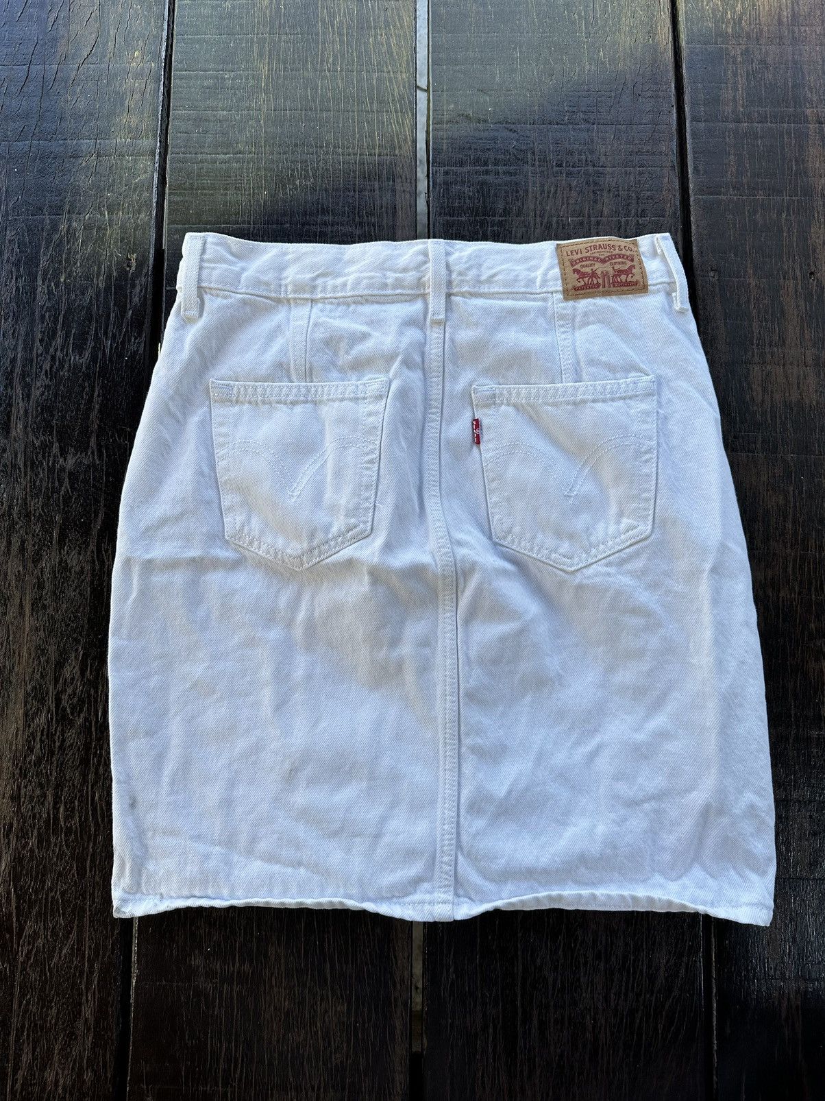 Levi's Levis white mini skirt Size 30" / US 8 / IT 44 - 2 Thumbnail