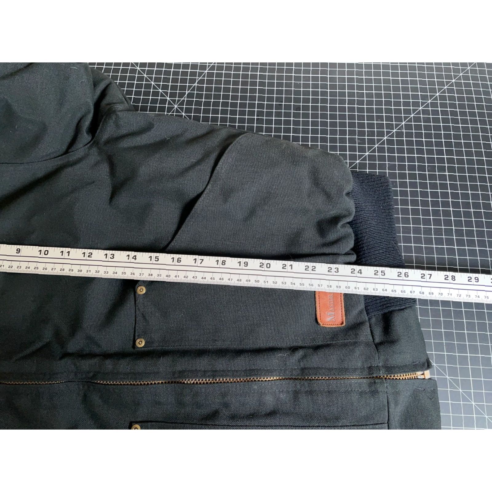 Vintage VINTAGE Master Made Canvas Jacket Men's XL Black Zip Up Hooded Quilted Lining Workwear Size US XL / EU 56 / 4 - 6 Thumbnail