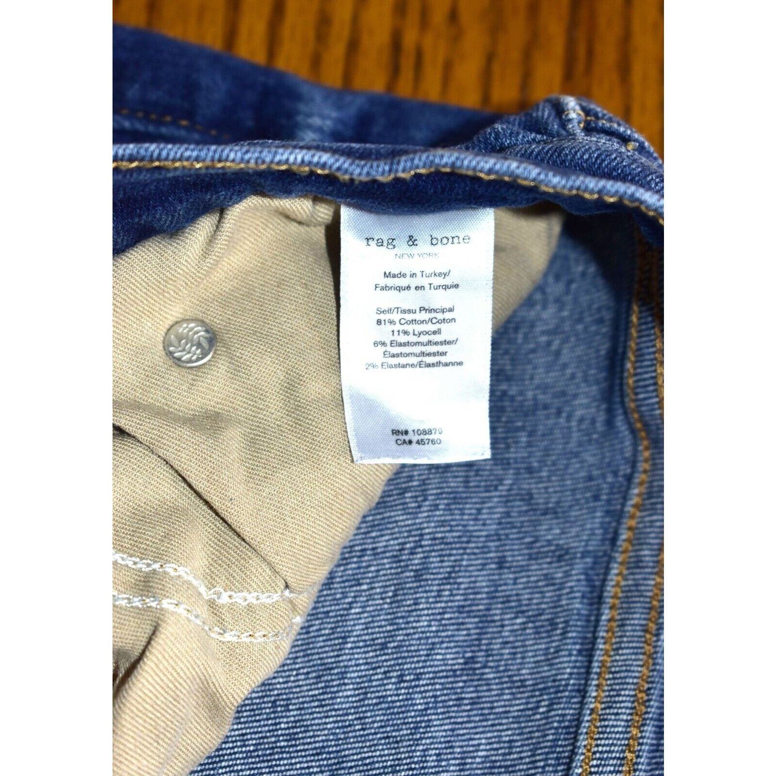 Rag & Bone RAG & BONE High Rise Ankle Skinny Lenox Color Jeans Size 29 Size 29" - 6 Thumbnail