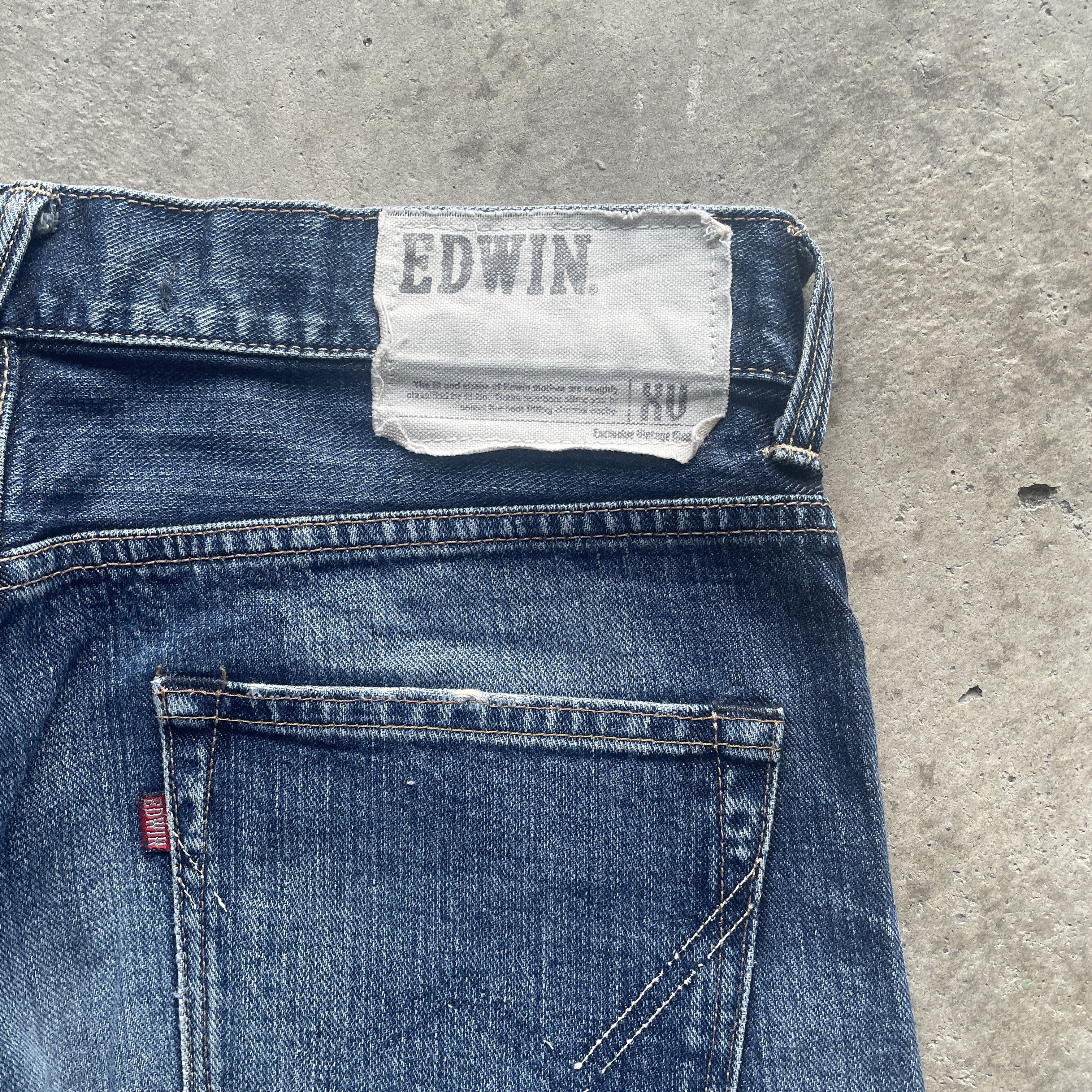 Edwin VINTAGE EDWIN XV JEANS FADED DENIM DISTRESSED PANTS W33 Size US 33 - 8 Thumbnail
