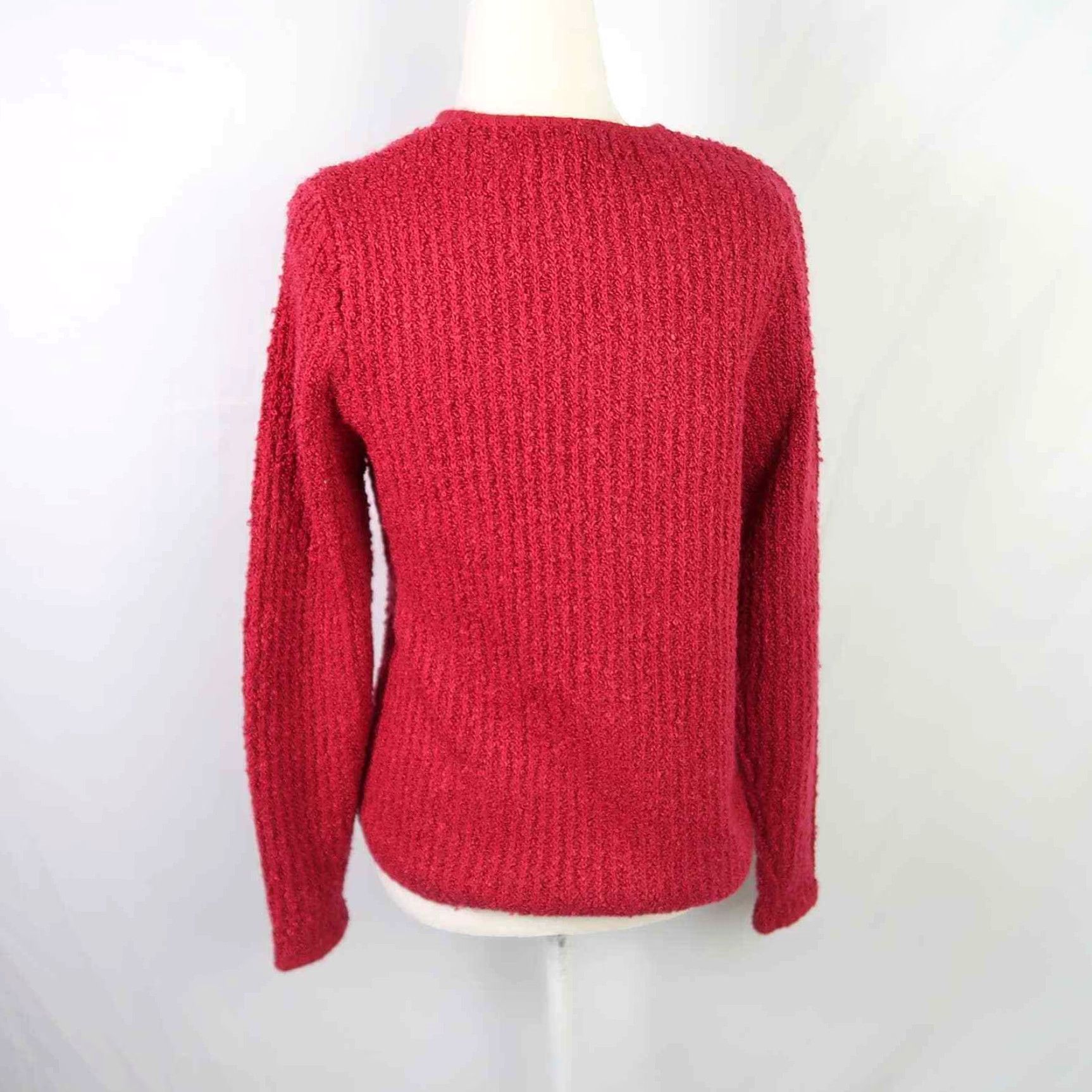Pinko VINTAGE 90s raspberry pink textured knit cardigan sweater S front button Women Size S / US 4 / IT 40 - 4 Thumbnail