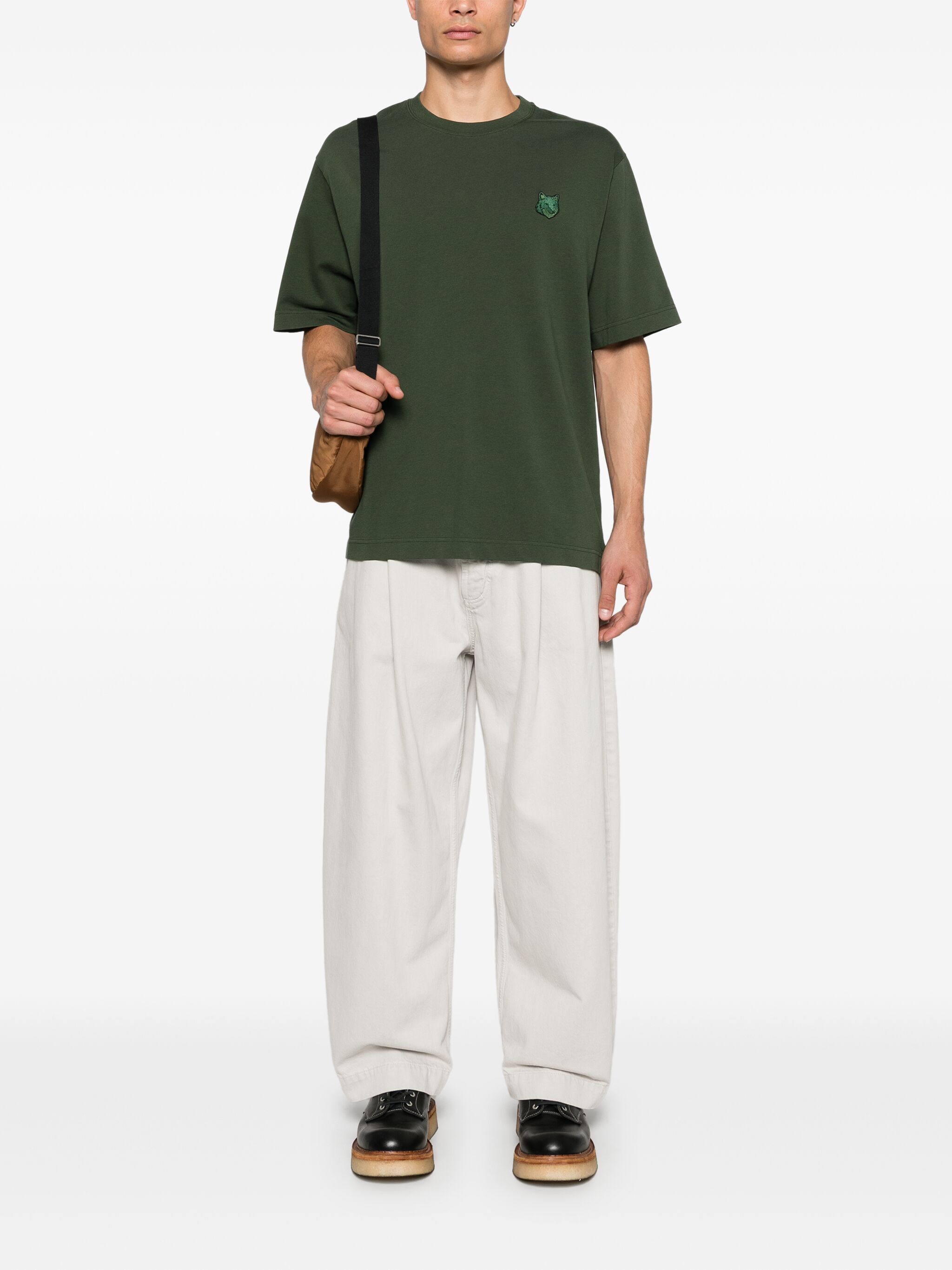 Maison Kitsune o1s22i1n1124 Oversized Bold Fox Head T-Shirt in Green Size US L / EU 52-54 / 3 - 2 Thumbnail