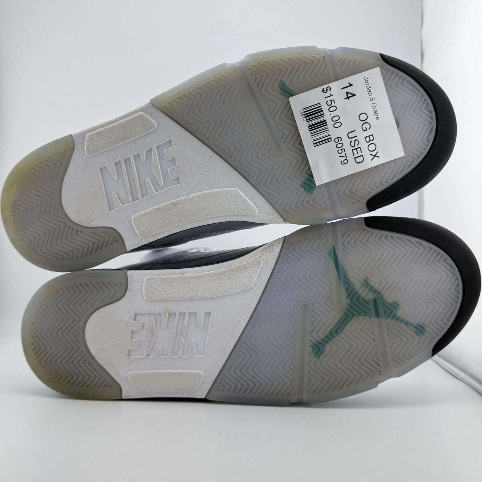 Nike Nike Air Jordan 5 Retro OG Grape White Emerald US 14 Used Size US 14 / EU 47 - 6 Thumbnail