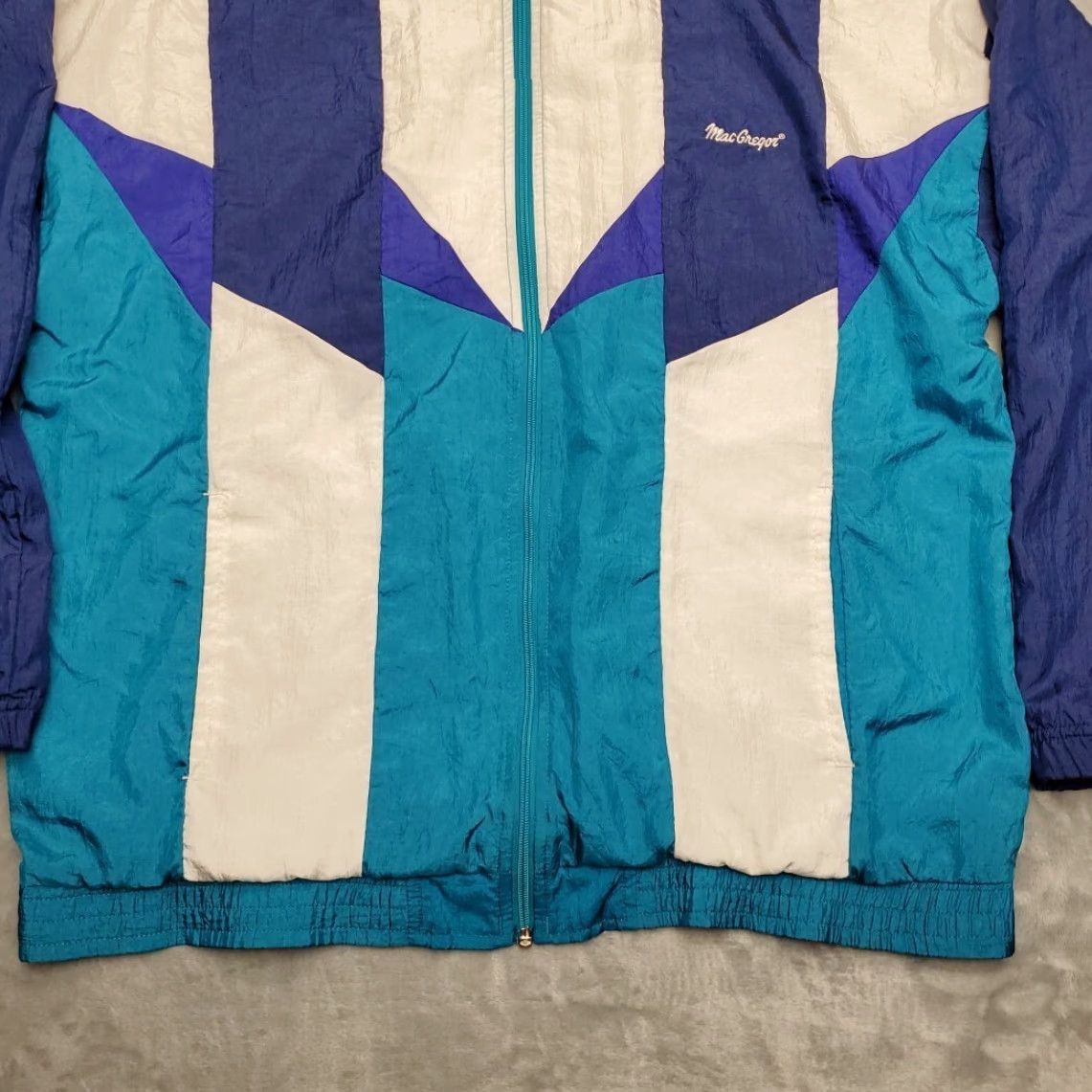 Nike VTG Nike Jacket Men L Blue Nylon Full Zip Windbreaker Lined Retro 80s 90s Sports Windbreaker Casual Size US L / EU 52-54 / 3 - 2 Thumbnail