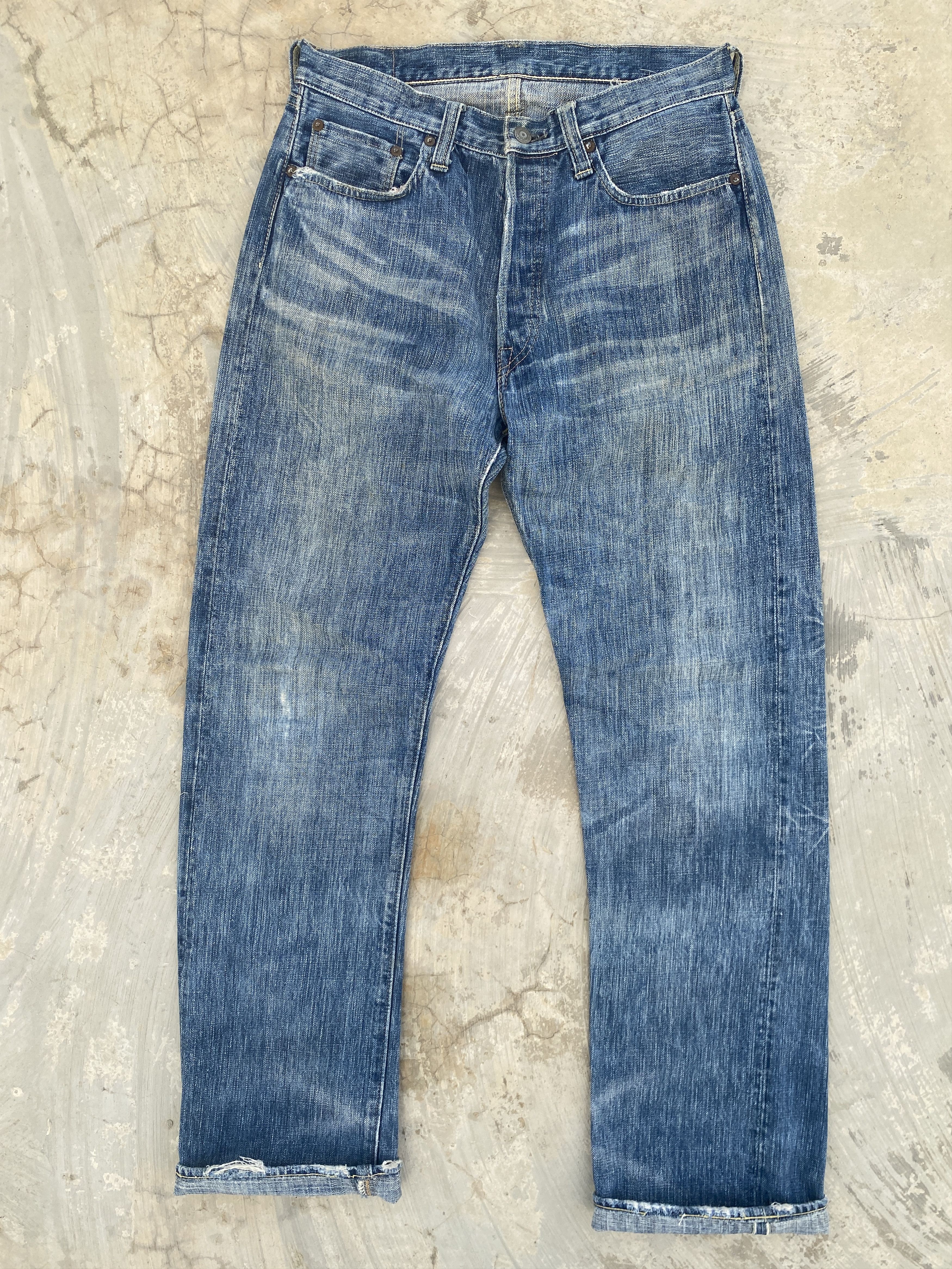 image of Sugar Cane x Toyo Enterprises Sugarcane Aloha Denim Selvedge Jeans in Indigo, Men's (Size 31)