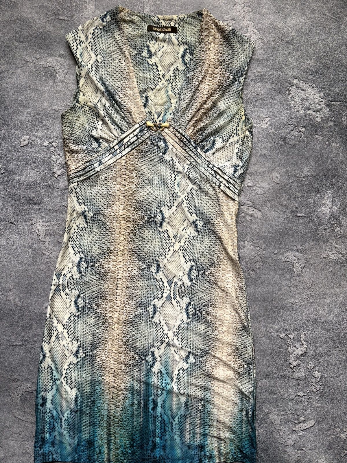 Roberto Cavalli Vintage Roberto Cavalli Luxury Snakeskin Pattern Dress Size L / US 10 / IT 46 - 4 Thumbnail