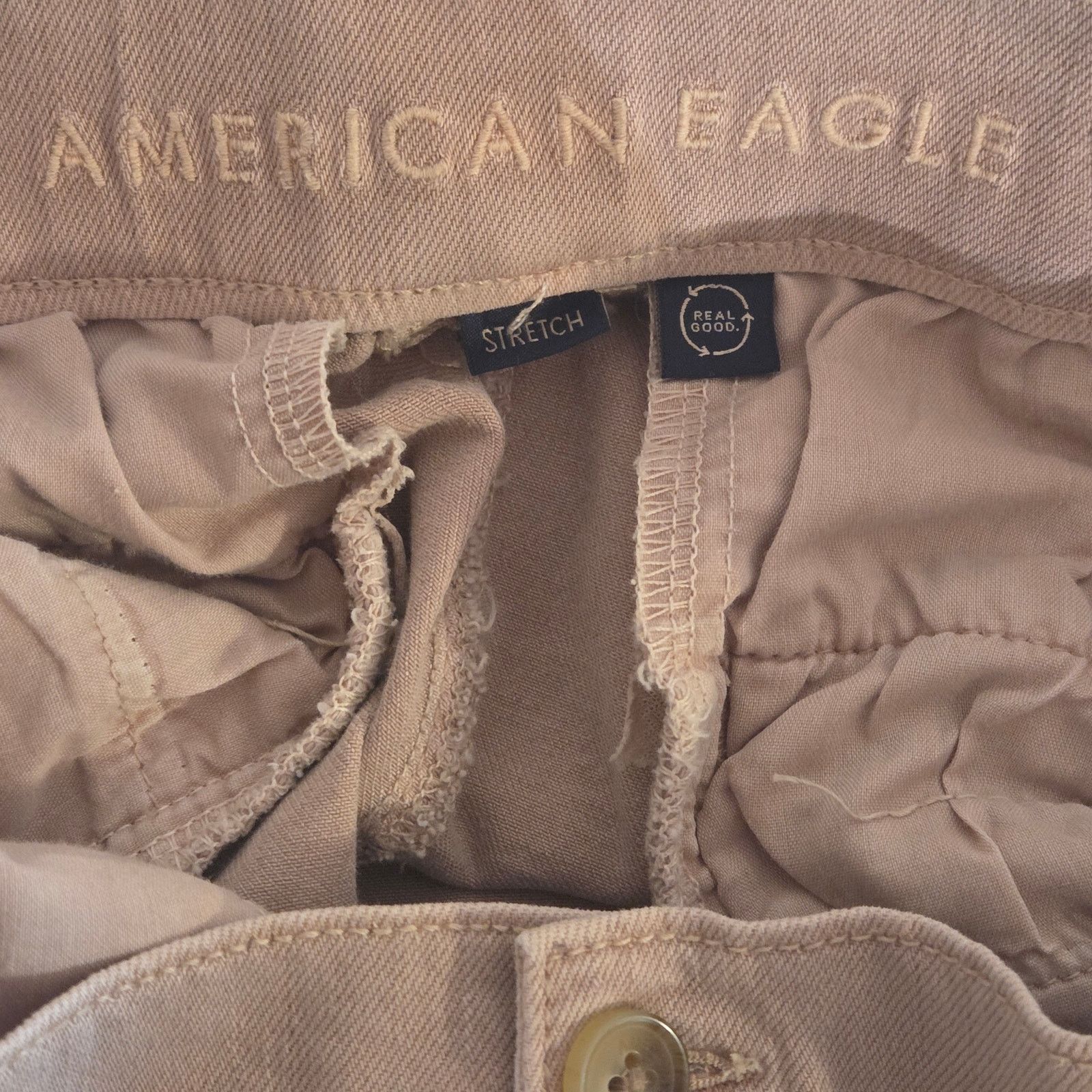 American Eagle Outfitters American Eagle Women's Size 14 Stretch Tan Khaki Pants Size 36" / US 14 / IT 50 - 4 Thumbnail