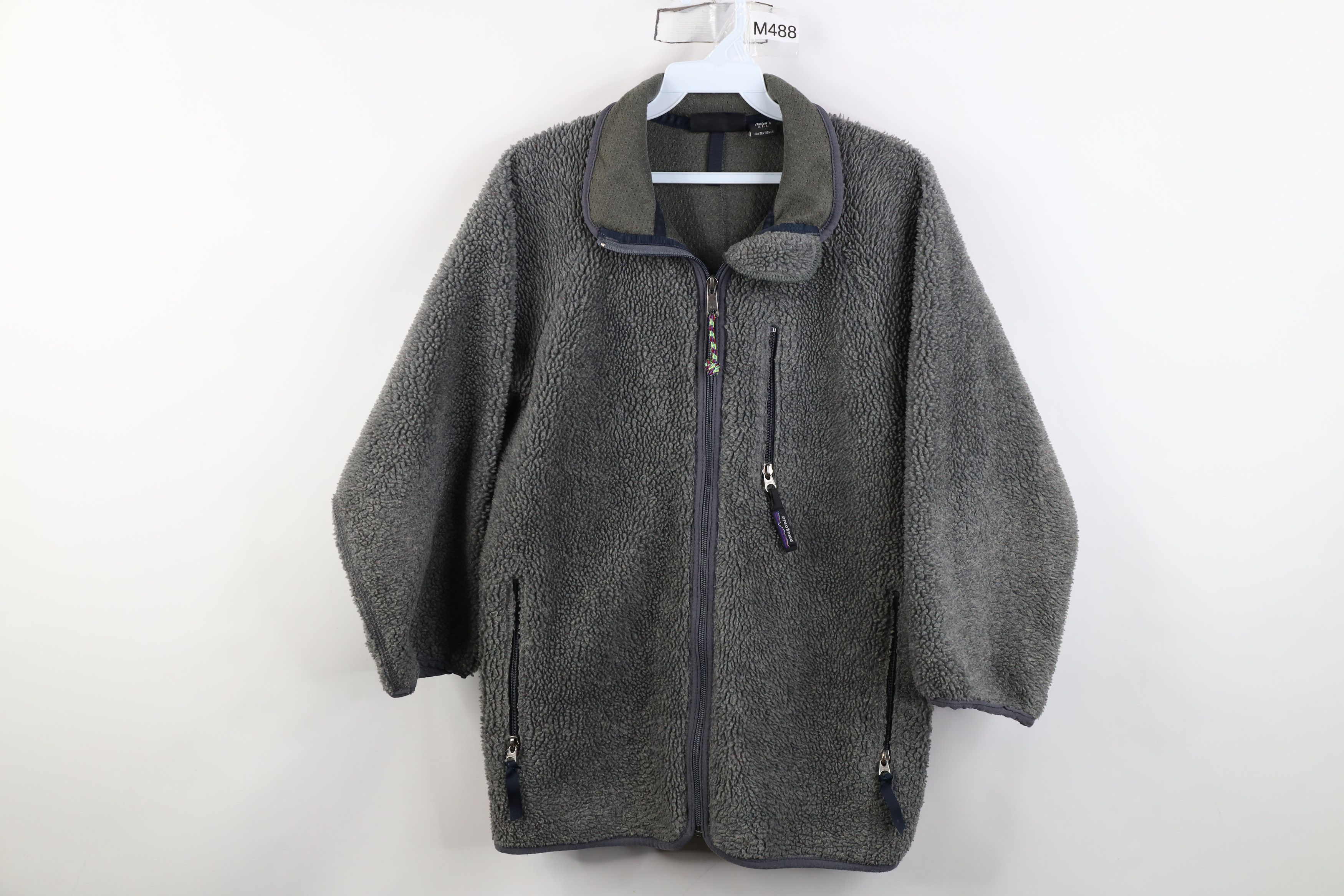 Patagonia Vintage 90s Patagonia Pile Fleece Full Zip Jacket Gray USA Size M / US 6-8 / IT 42-44 - 1 Thumbnail