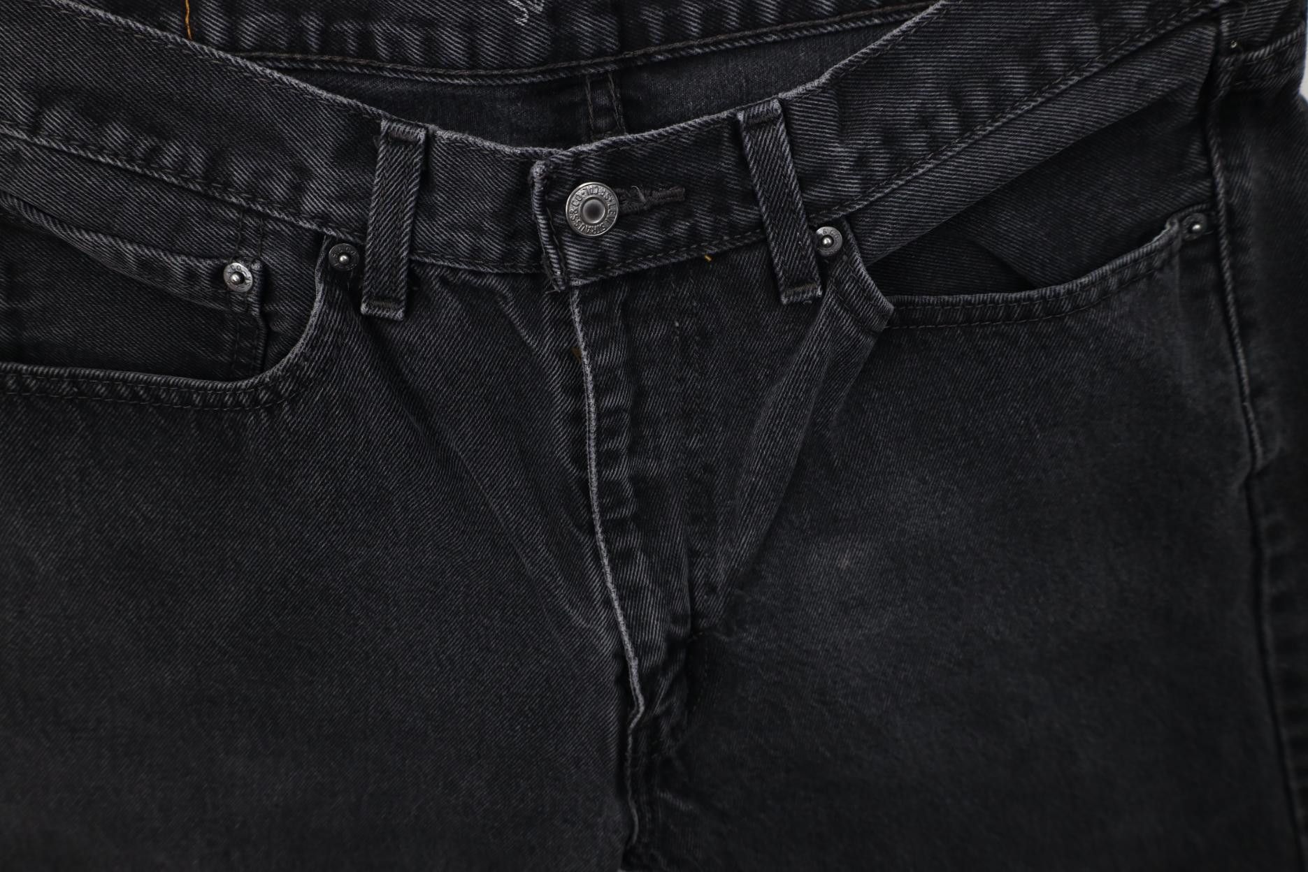 Levi's Vintage Y2K Levis 505 Regular Fit Straight Leg Jeans Black Size US 36 / EU 52 - 7 Thumbnail