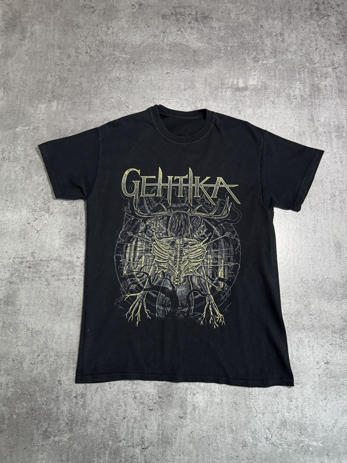 Affliction × Band Tees × Vintage Gehtika Affliction Horror Vintage Boxy Tee Black Rock Metal Size US M / EU 48-50 / 2 - 1 Thumbnail