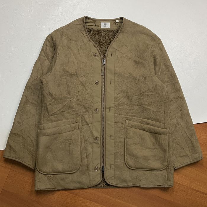 Uniqlo x engineered garments fleece best sale collarless coat