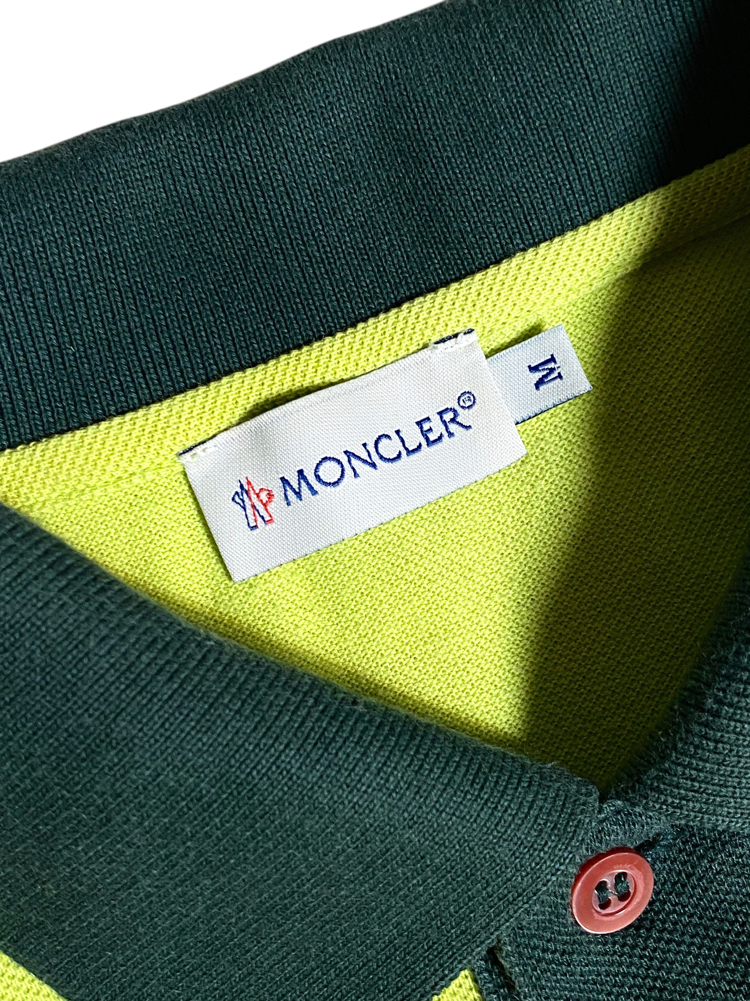 Moncler Moncler Polo Shirt Lime Green 52 Big Logo Patch Tee T-Shirt Size US M / EU 48-50 / 2 - 10 Thumbnail