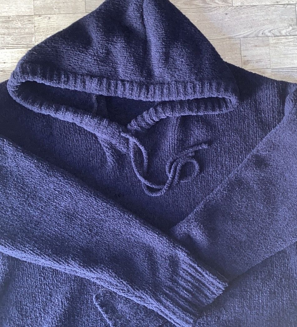 Vintage Navy, Chenille, Oversized Chunky Pullover Hooded Sweater Size ONE SIZE - 7 Thumbnail