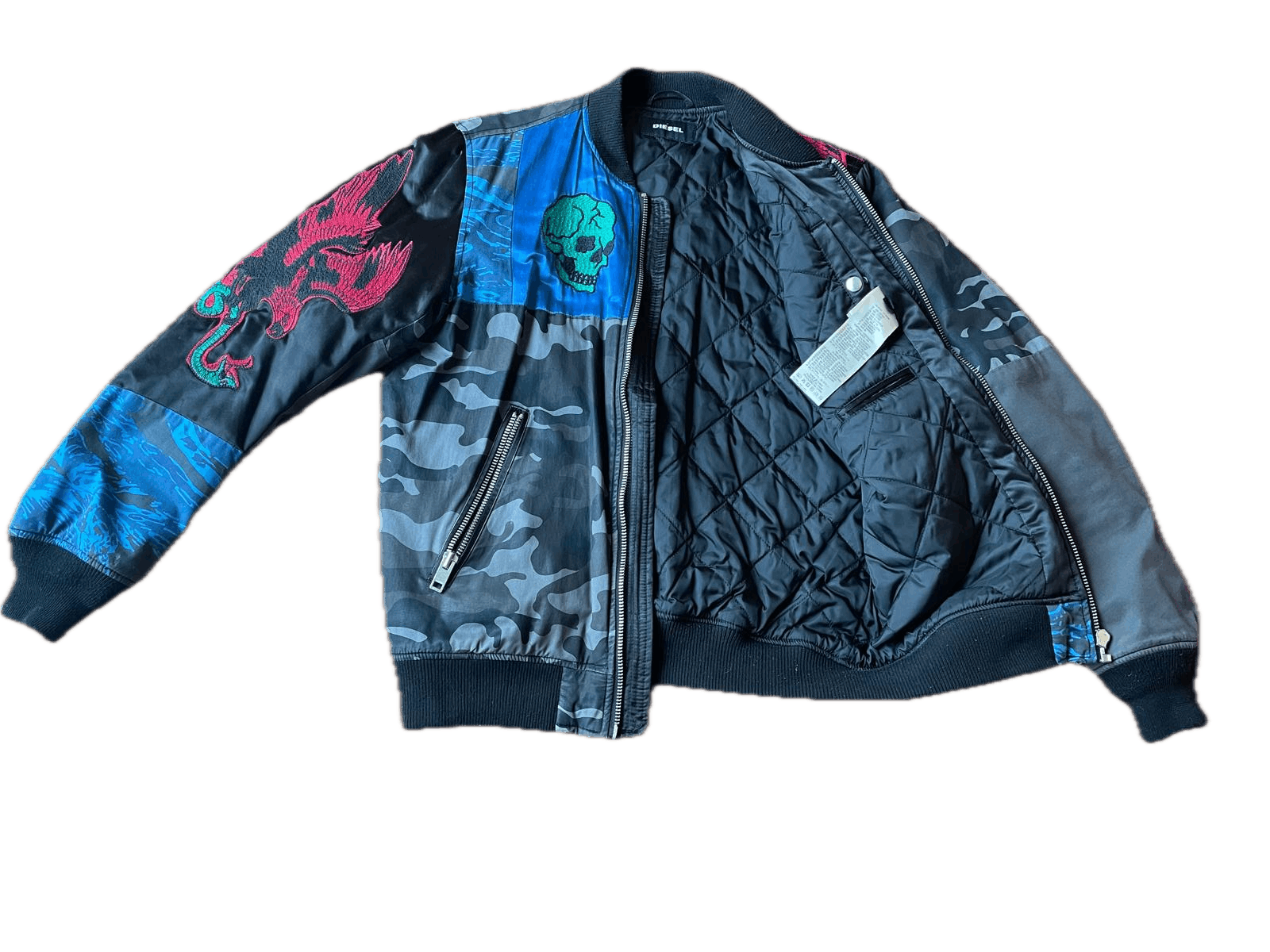 Diesel Diesel - Archival Multi-Patch Bomber Jacket (Gucci Mane) Size US S / EU 44-46 / 1 - 4 Thumbnail