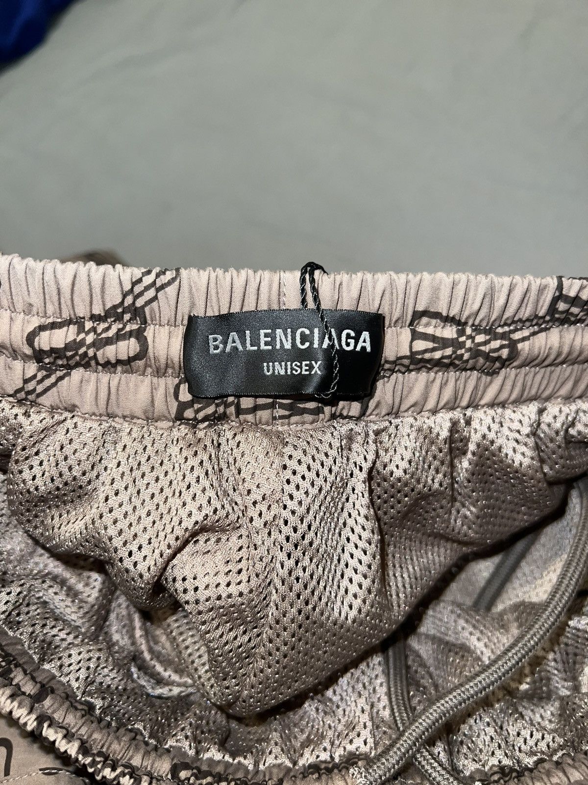 Balenciaga Balenciaga Monogram Logo Beige Track Pants Size US 32 / EU 48 - 4 Thumbnail