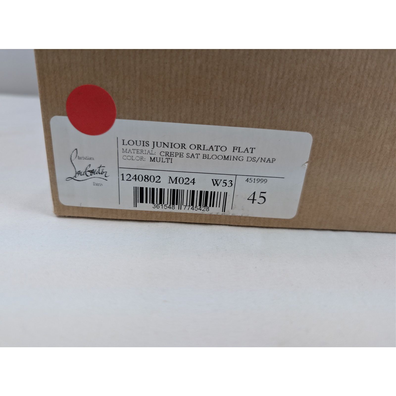 Christian Louboutin o1rshd1 Louis Junior Orlato flat sneaker with a floral print Size US 12 / EU 45 - 23 Thumbnail