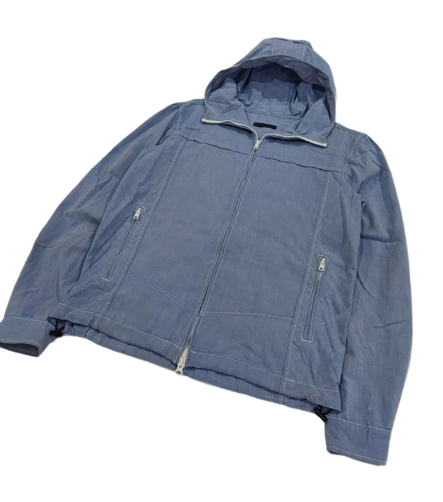 Designer × HARE × Japanese Brand Rare! Hare Japan Denim Blue Hoodie Light Jacket Size US S / EU 44-46 / 1 - 5 Thumbnail