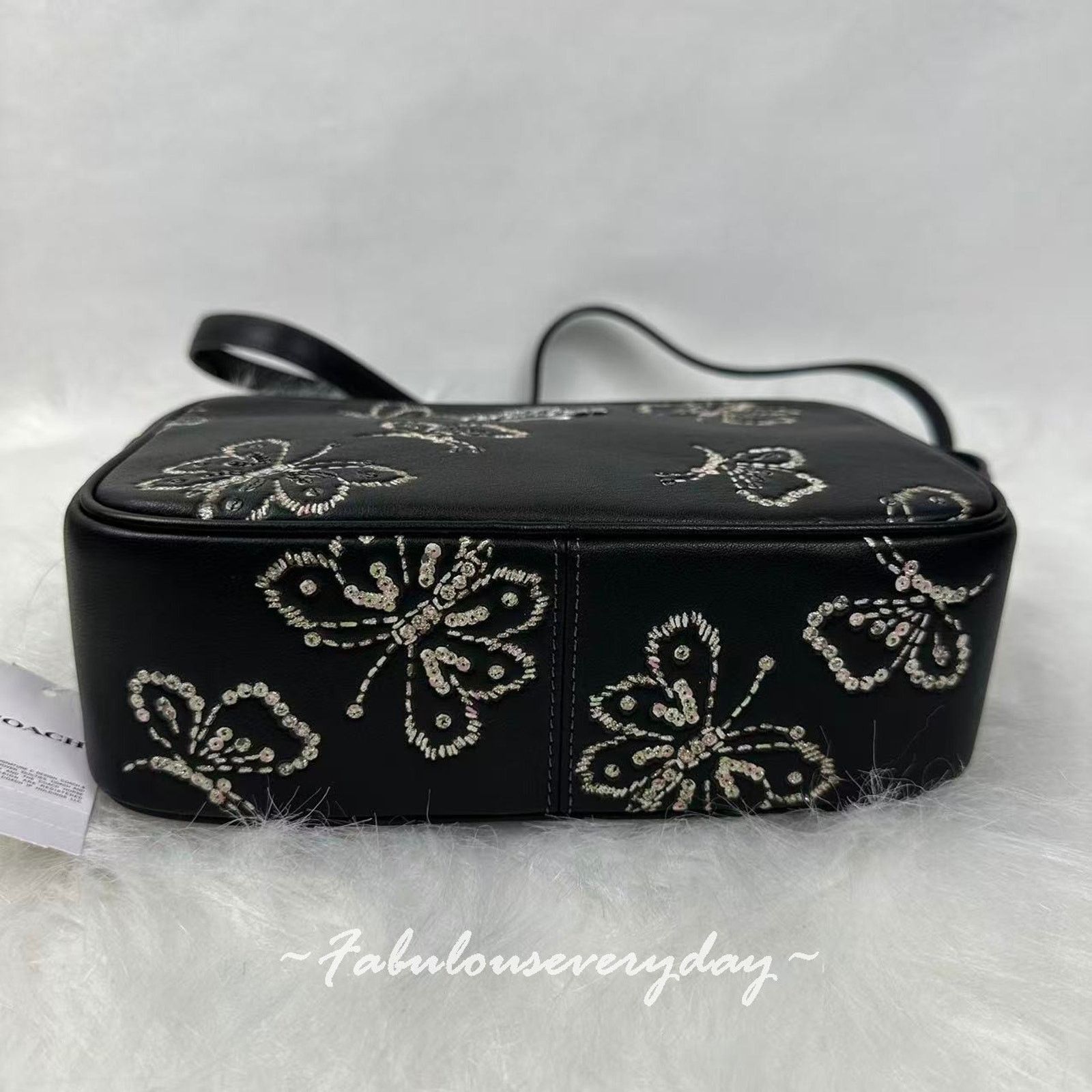 Coach COACH Jamie Camera Crossbody Butterfly Print Leather/Black Size ONE SIZE - 6 Thumbnail
