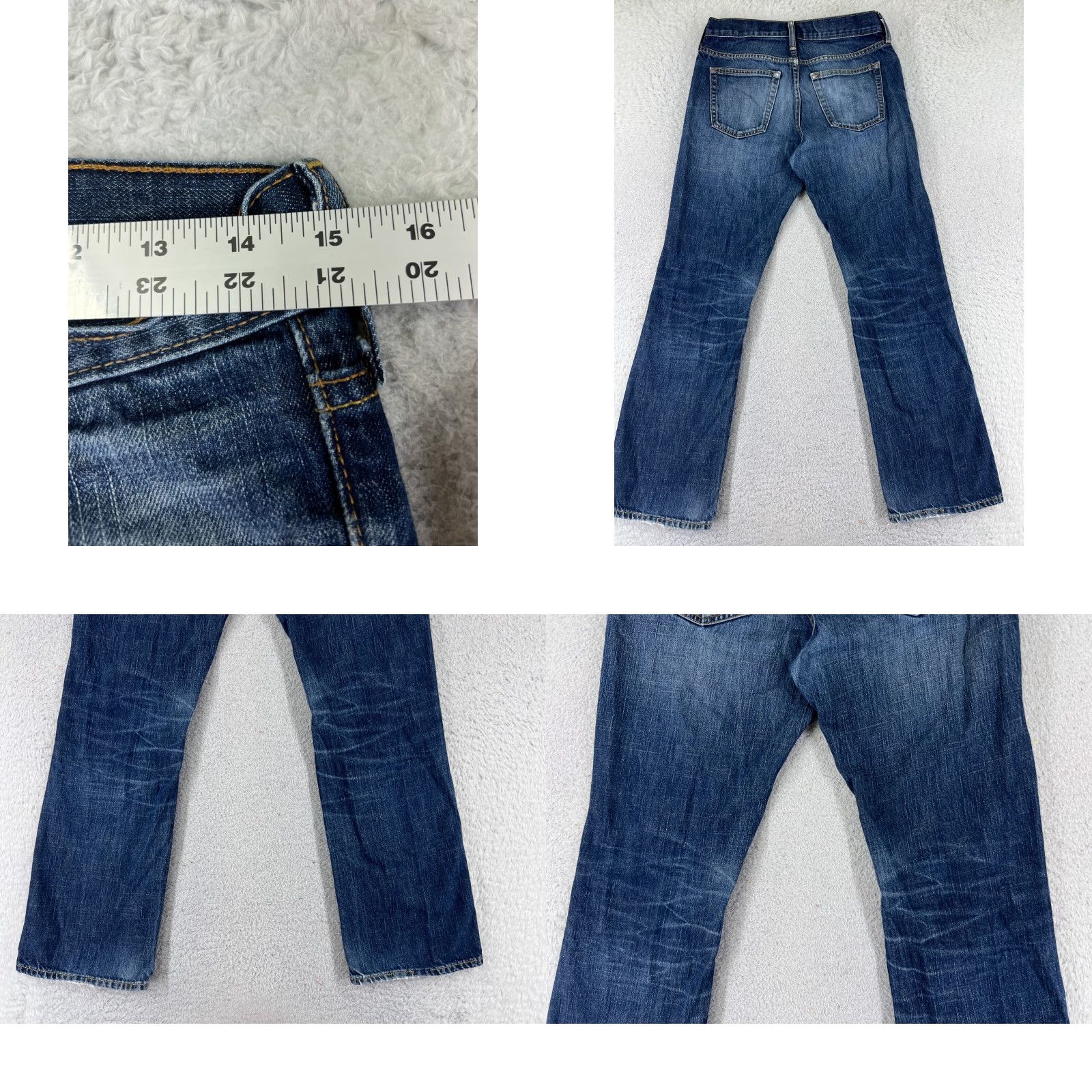 Old Navy Old Navy Jeans Bootcut 32x29 Blue Denim Distressed 100% Cotton 5-Pocket Regular Women’s Pants Size US 32 / EU 48 - 9 Thumbnail