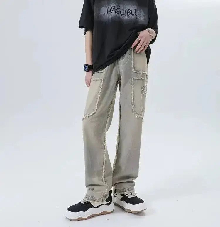 Japanese Brand Loose street ripped jeans Size US 32 / EU 48 - 3 Thumbnail