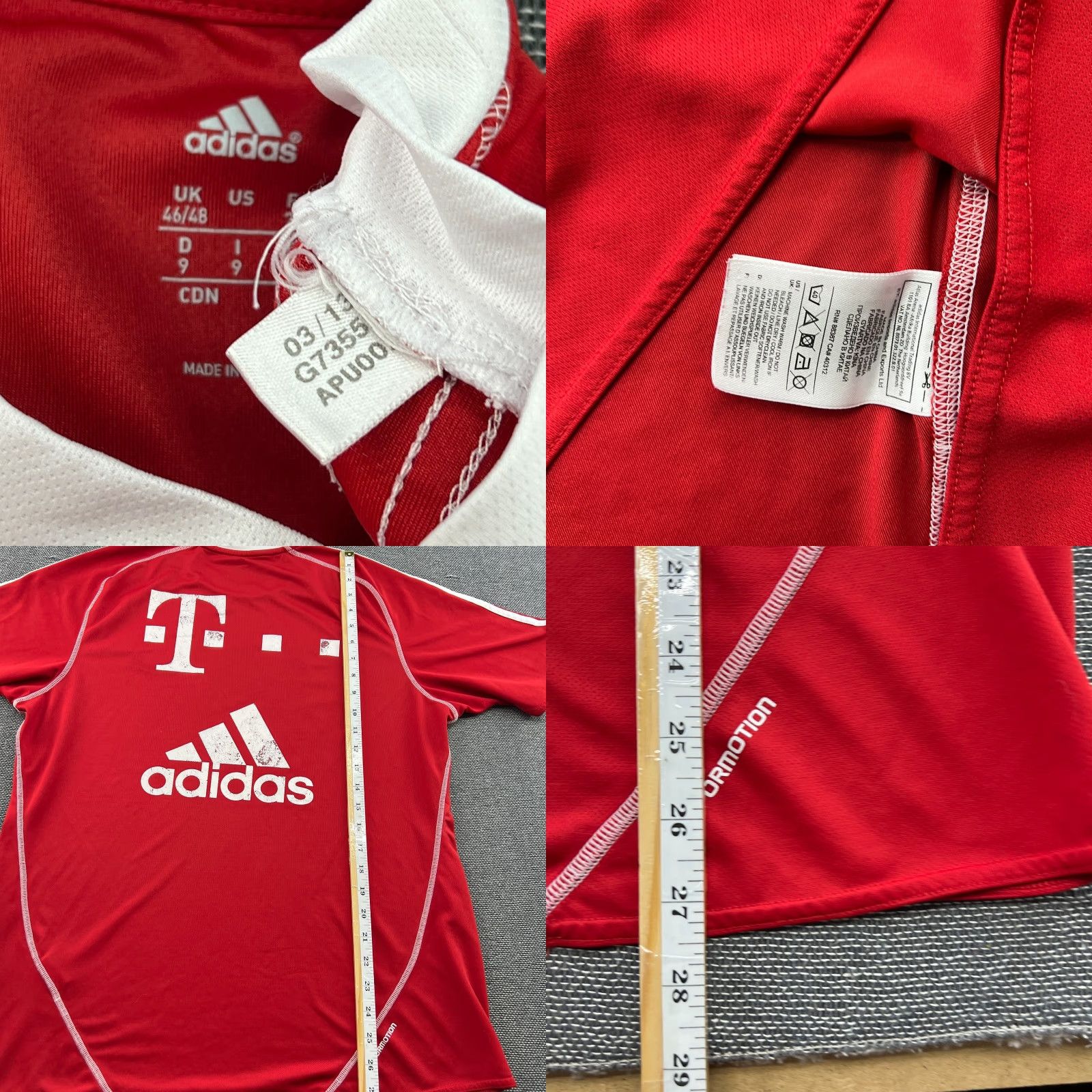 Adidas adidas Bayern Munich 2013 2014 Training Football Jersey XL Shirt Soccer Adidas Shirt XL Red Mens Football Jersey Size US XL / EU 56 / 4 - 9 Thumbnail