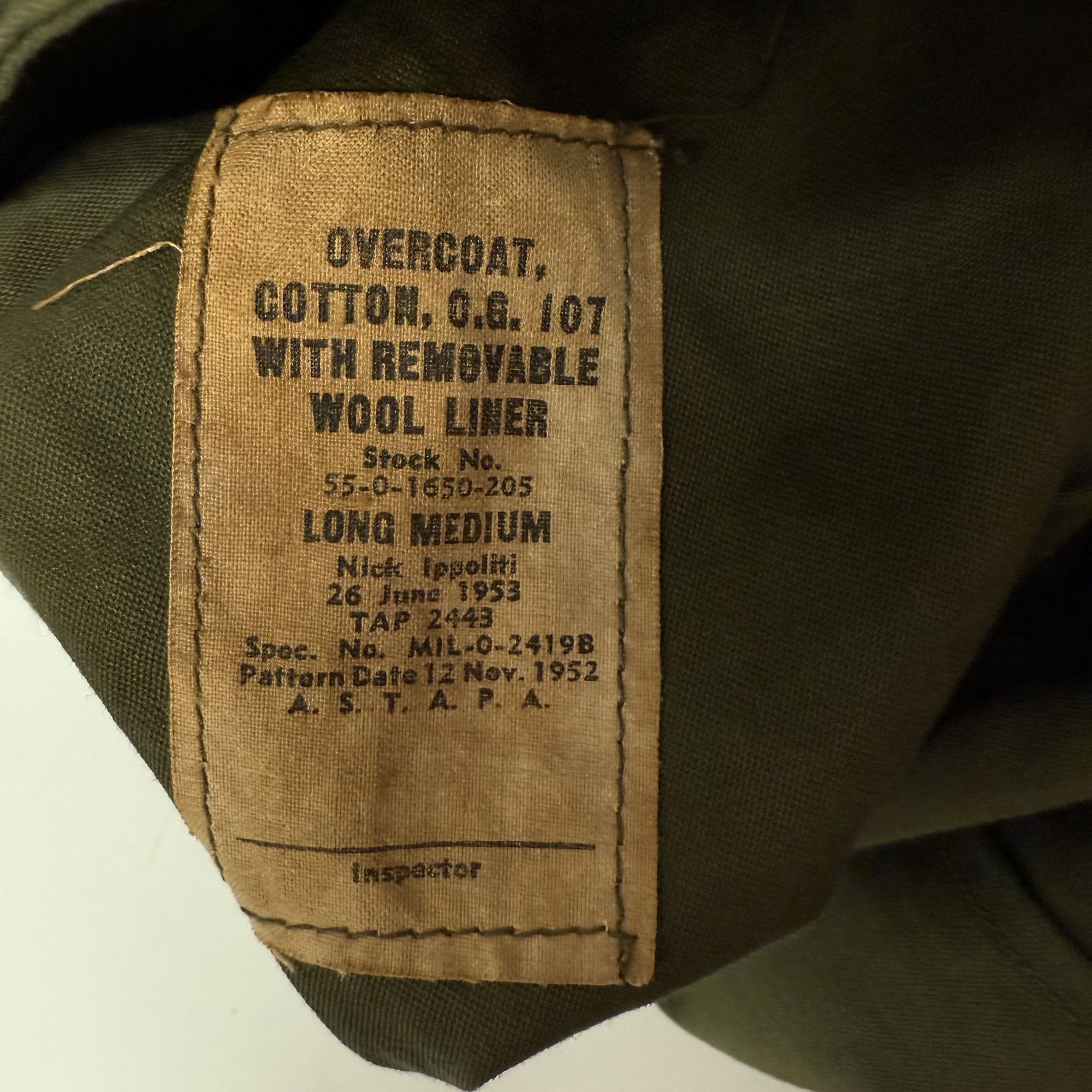 Other Vtg Military OG107 KOREAN WAR 1953 US 3rd Army Patch Trench Size US M / EU 48-50 / 2 - 8 Thumbnail