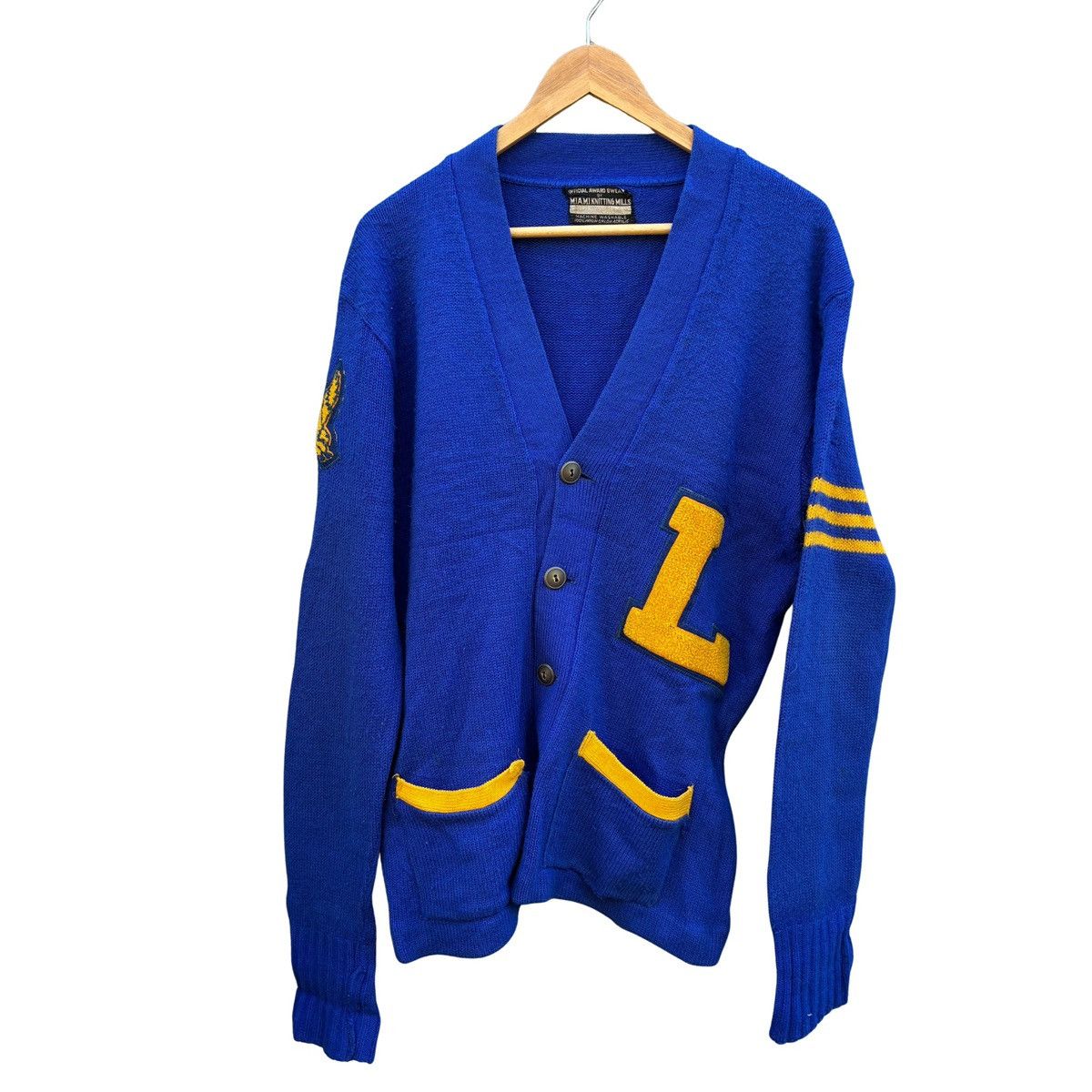 Other Miami Knitting Mills Varsity Letterman Cardigan Patch L Size US M / EU 48-50 / 2 - 1 Thumbnail