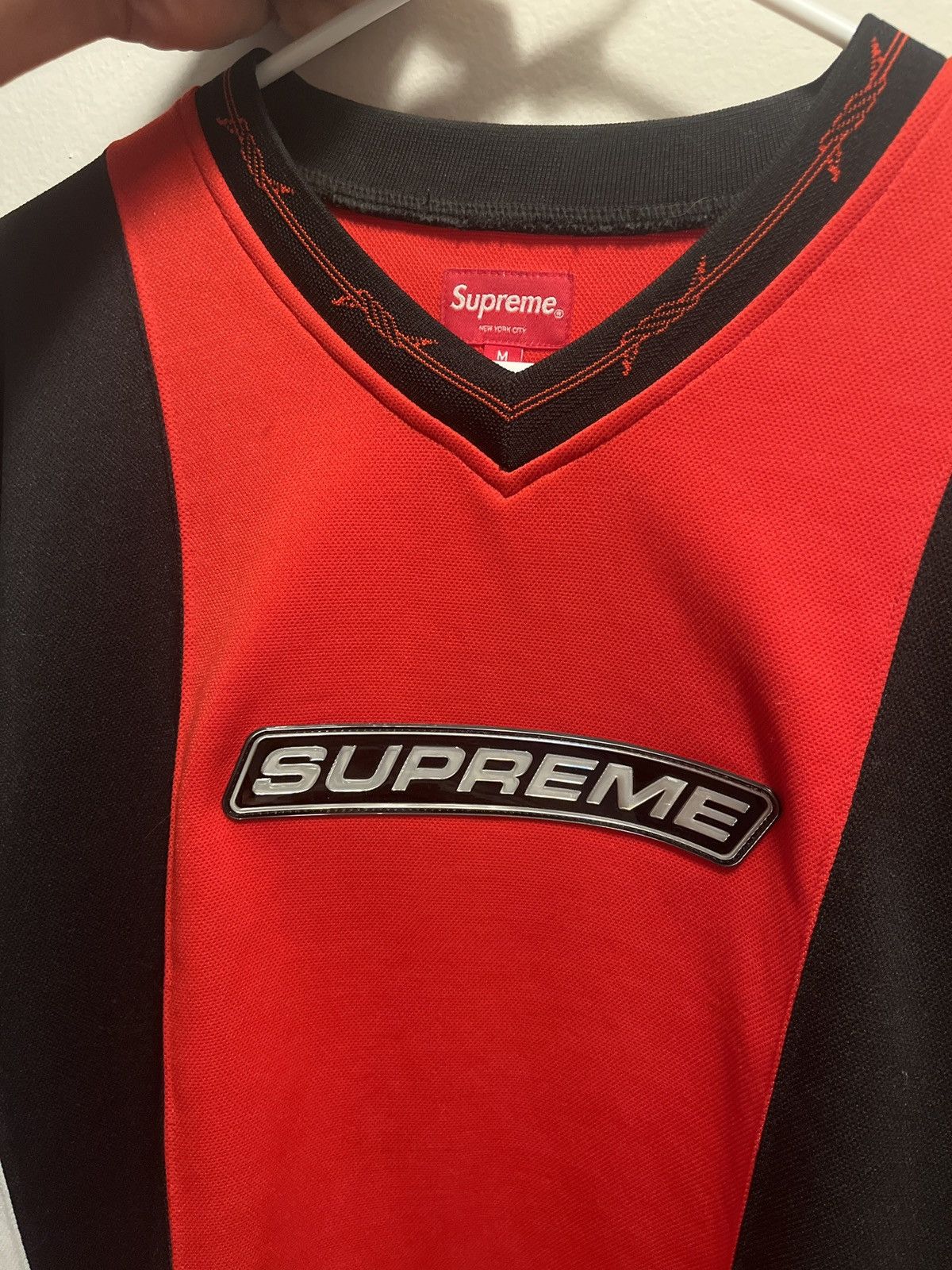 Supreme Supreme barbed wire moto jersey SS19 Size US M / EU 48-50 / 2 - 2 Thumbnail