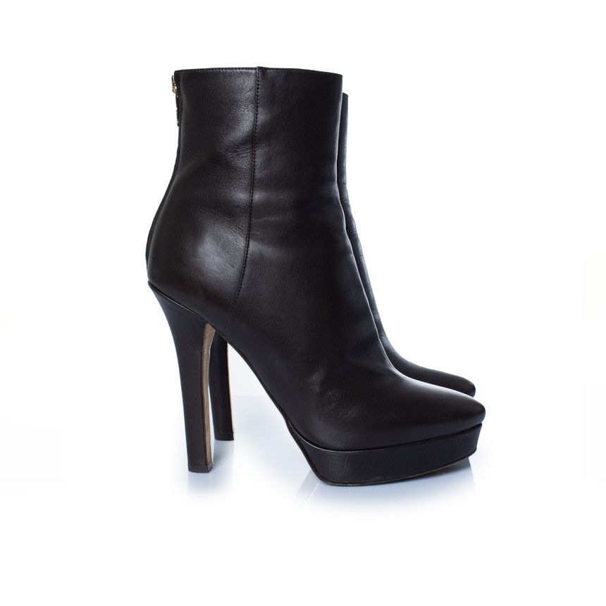 Jimmy Choo Jimmy Choo, dark brown leather platform boots Size US 9.5 / IT 39.5 - 5 Thumbnail