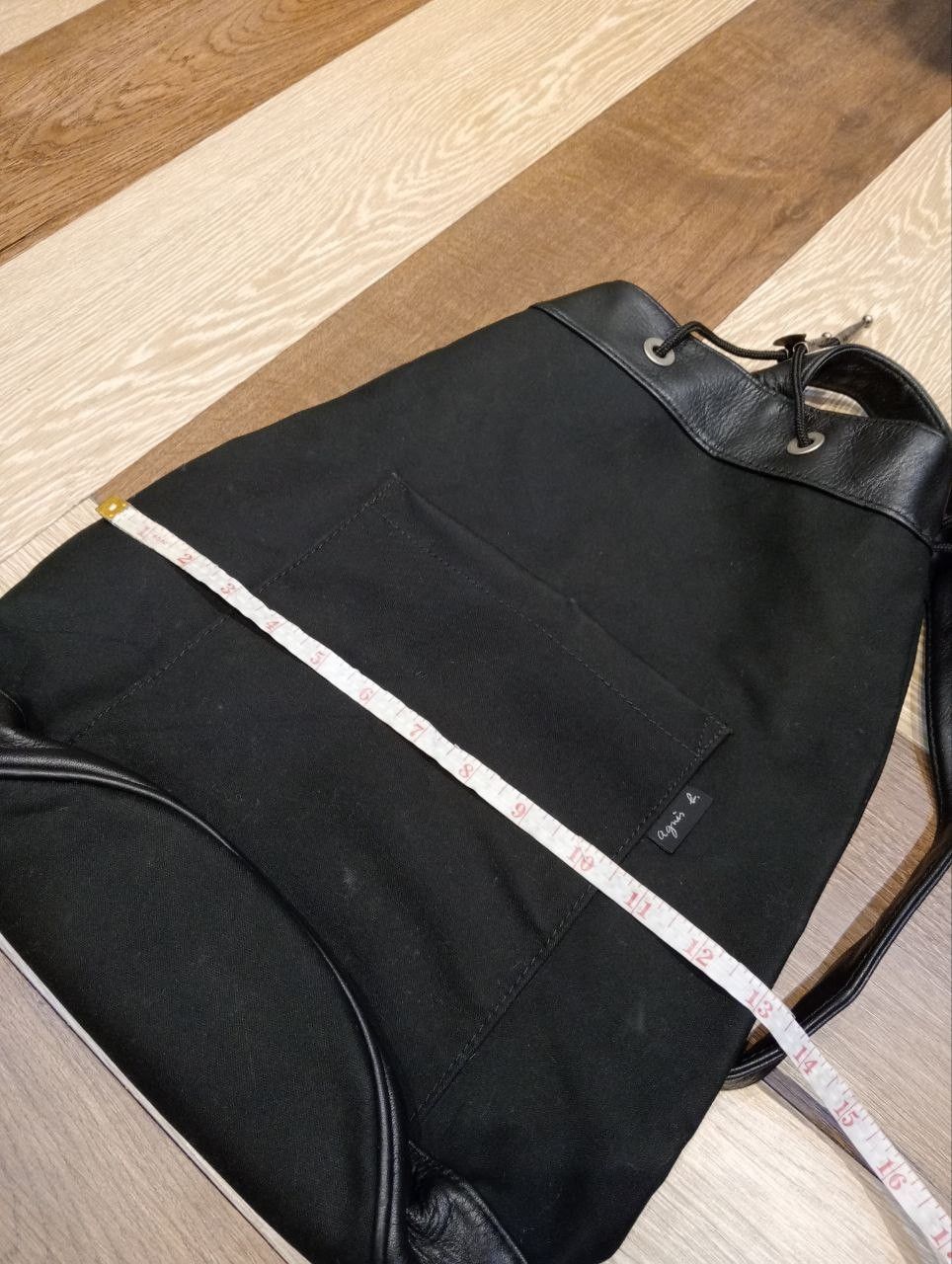 agnes b. AGNES B. VOYAGE BLACK CANVAS & LEATHER BUCKET BAG Size ONE SIZE - 10 Thumbnail