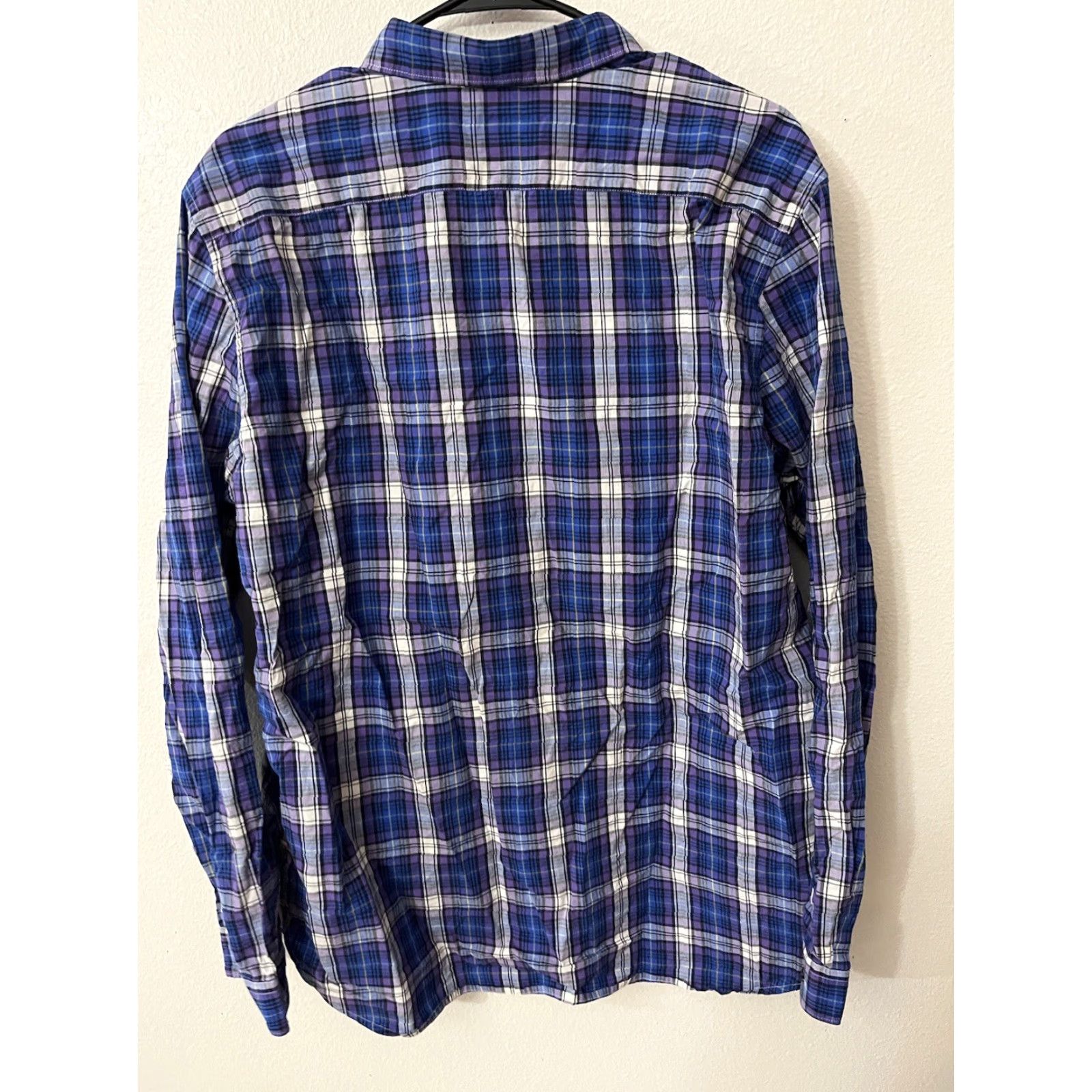 Gap Gap Button-Up Shirt Mens XL Blue Plaid Slim Fit Long Sleeve Button-Down Collar Mens Clothing Size US XL / EU 56 / 4 - 3 Thumbnail