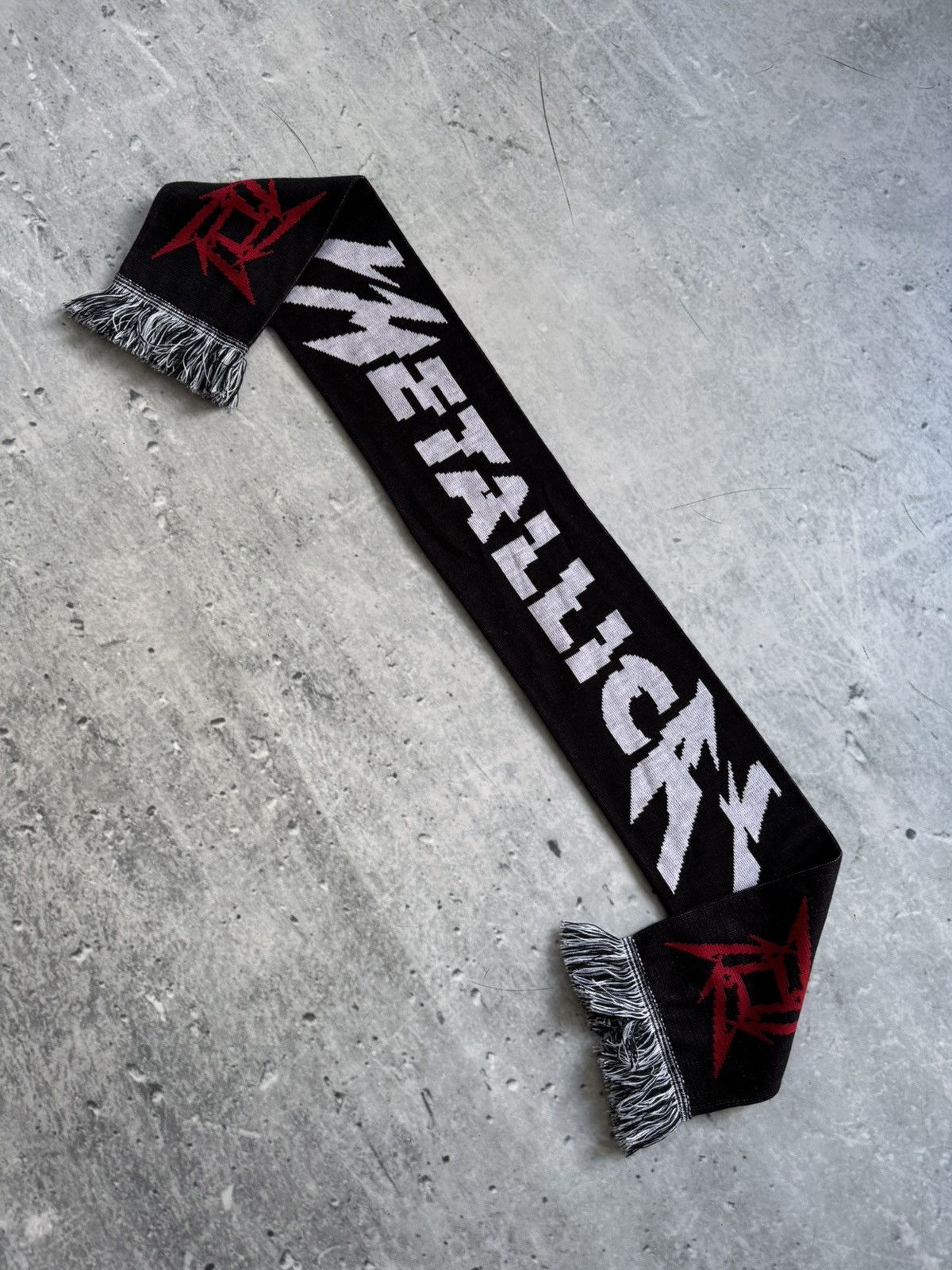 Metallica × Vintage Vintage Metallica long scarf Rock Avant-Garde