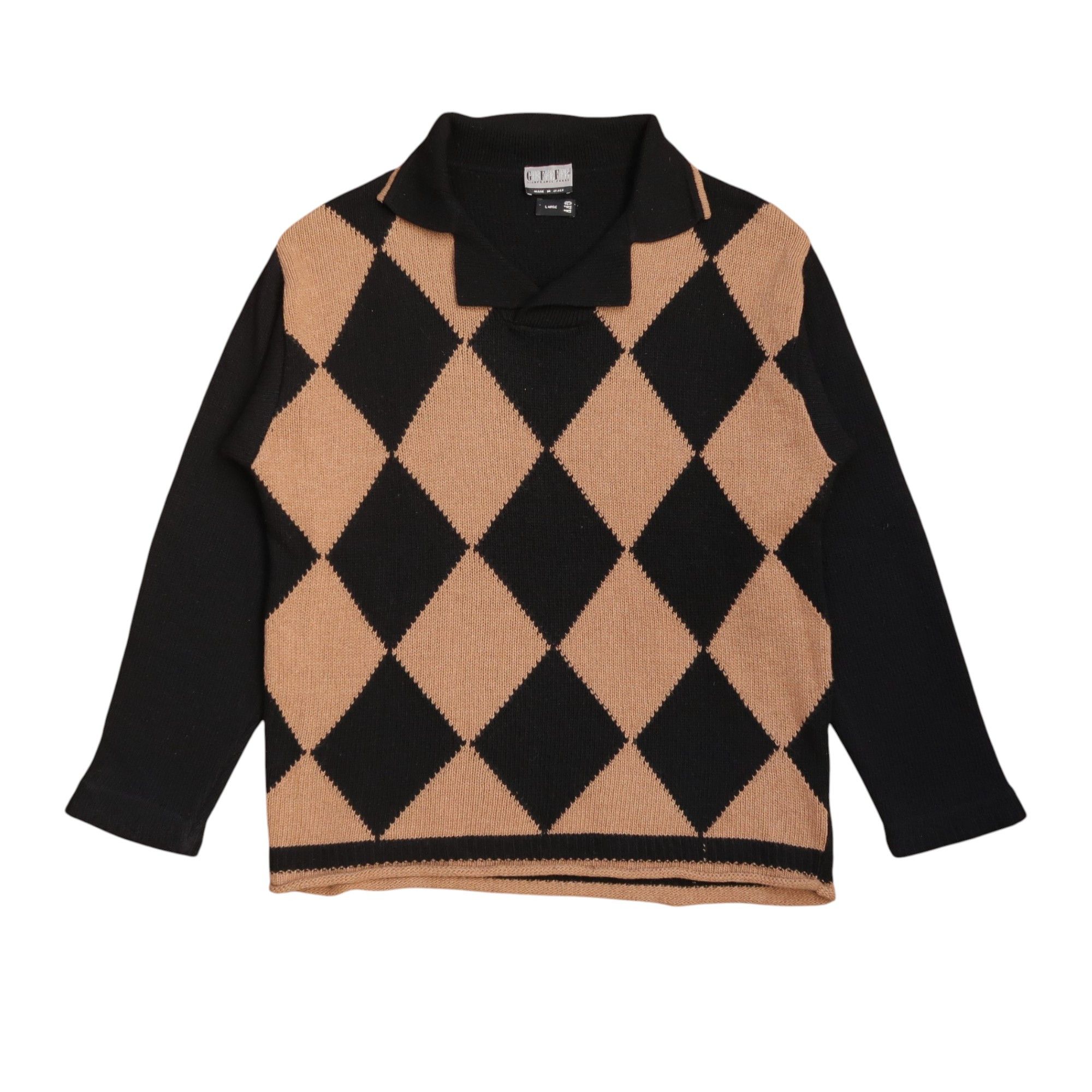 Gianfranco Ferre Gianfranco Ferre Argyle Pattern Knit Sweater Old Money Size US L / EU 52-54 / 3 - 1 Thumbnail