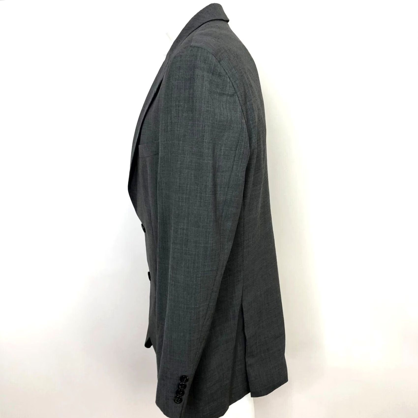 Hugo Boss Hugo Boss Awe/Holl 40R Wool Button Blazer Sport Coat Jacket Dark Gray Size 40R - 2 Thumbnail