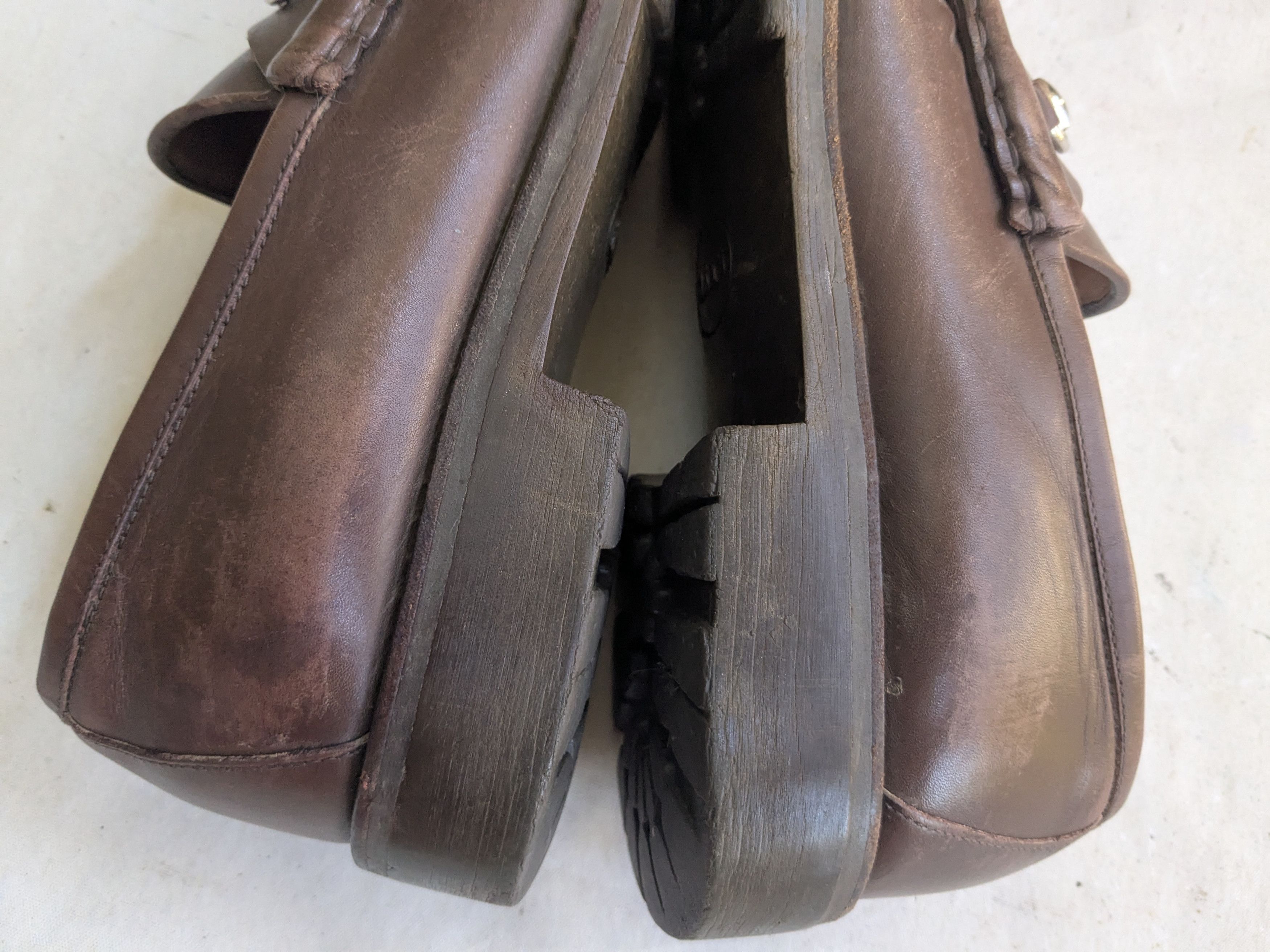 Gucci Gucci Horsebit Loafers Brown 10 D Leather Rubber Size US 10 / EU 43 - 12 Thumbnail