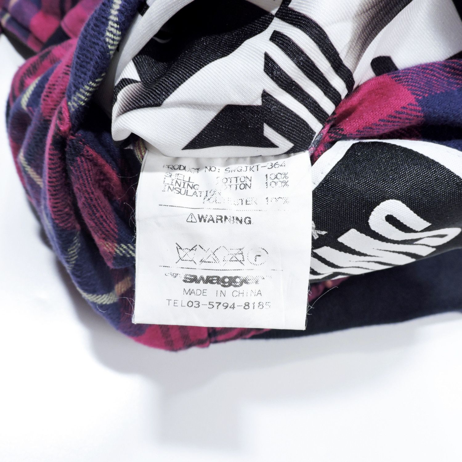Swagger 00'S SWAGGER REVERSIBLE SKELETON BIRD PATTERN PLAID JACKET Size US S / EU 44-46 / 1 - 7 Thumbnail