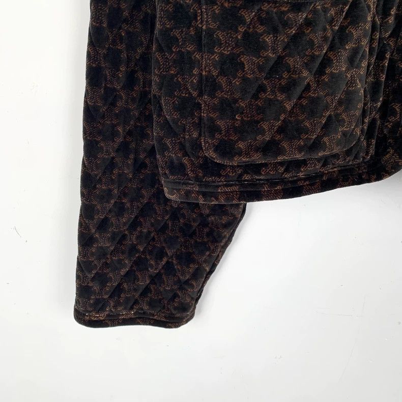 Celine Celine Brown Logo Printed Cotton Jacket Size US M / EU 48-50 / 2 - 5 Thumbnail